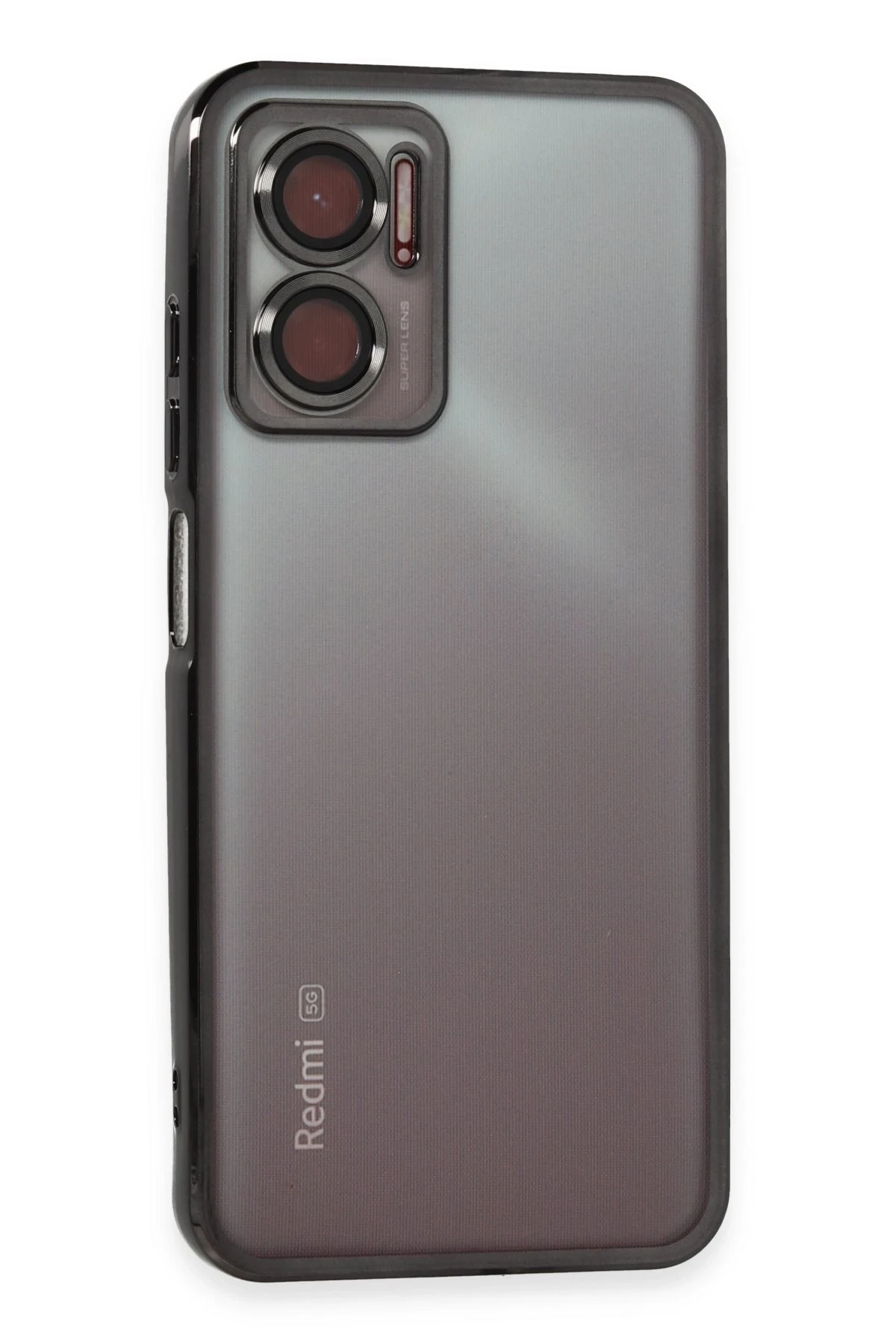 Newface Xiaomi Redmi 10 5G Kılıf Razer Lensli Silikon - Siyah