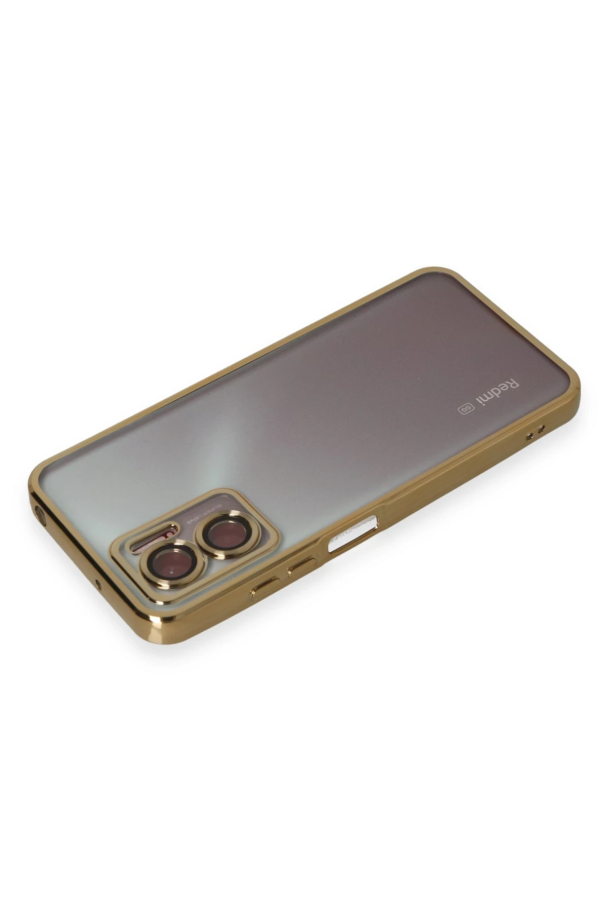 Newface Xiaomi Redmi 10 5G Kılıf Razer Lensli Silikon - Gold