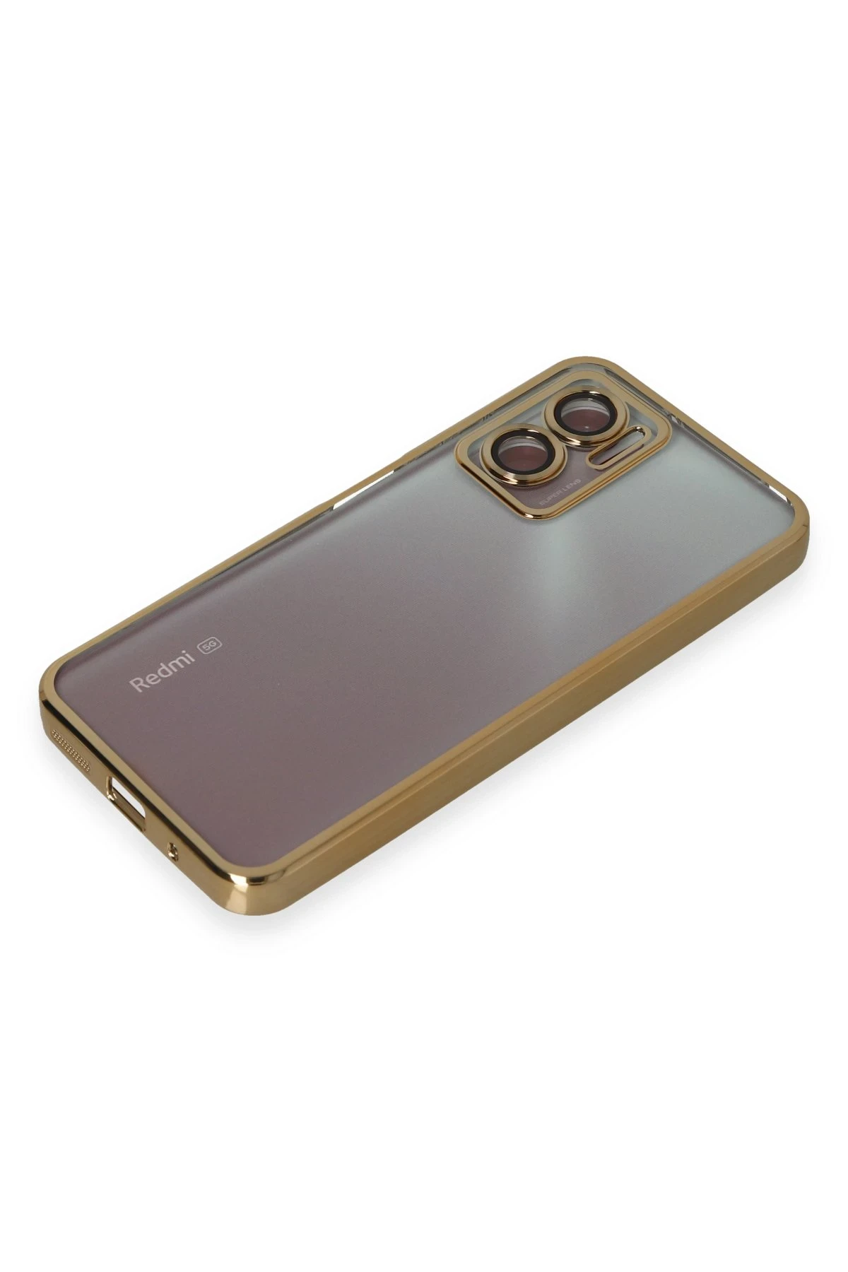 Newface Xiaomi Redmi 10 5G Kılıf Razer Lensli Silikon - Gold