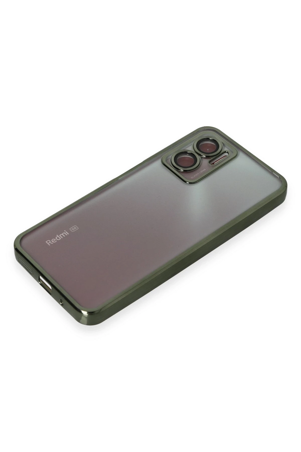 Newface Xiaomi Redmi 10 5G Kılıf Razer Lensli Silikon - Yeşil