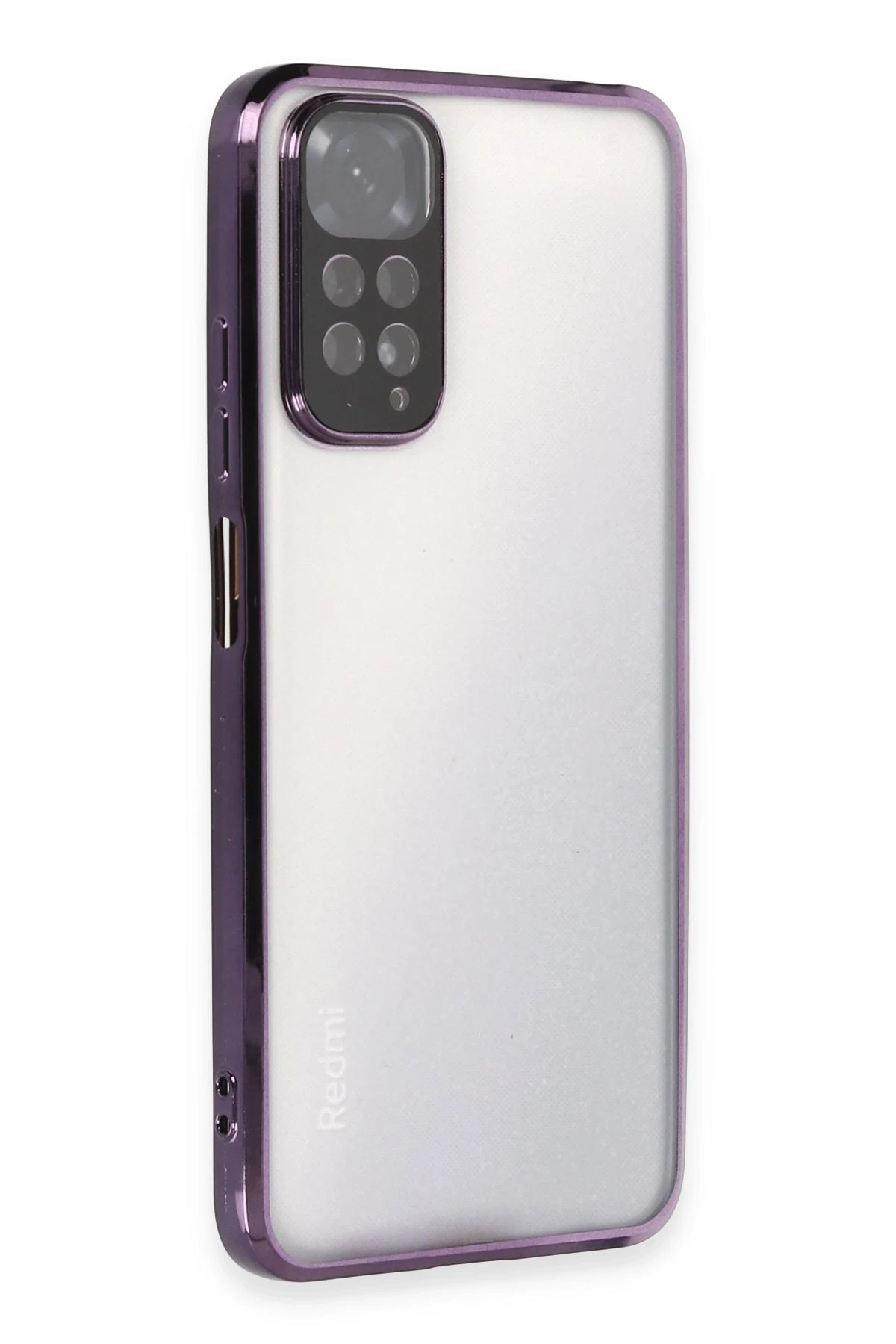 Newface Xiaomi Redmi Note 11 Kılıf Razer Lensli Silikon - Mor