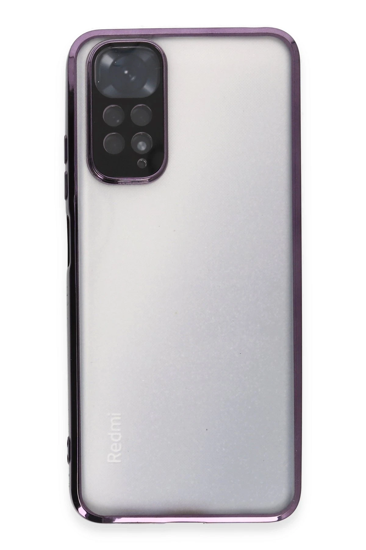 Newface Xiaomi Redmi Note 11 Kılıf Razer Lensli Silikon - Mor