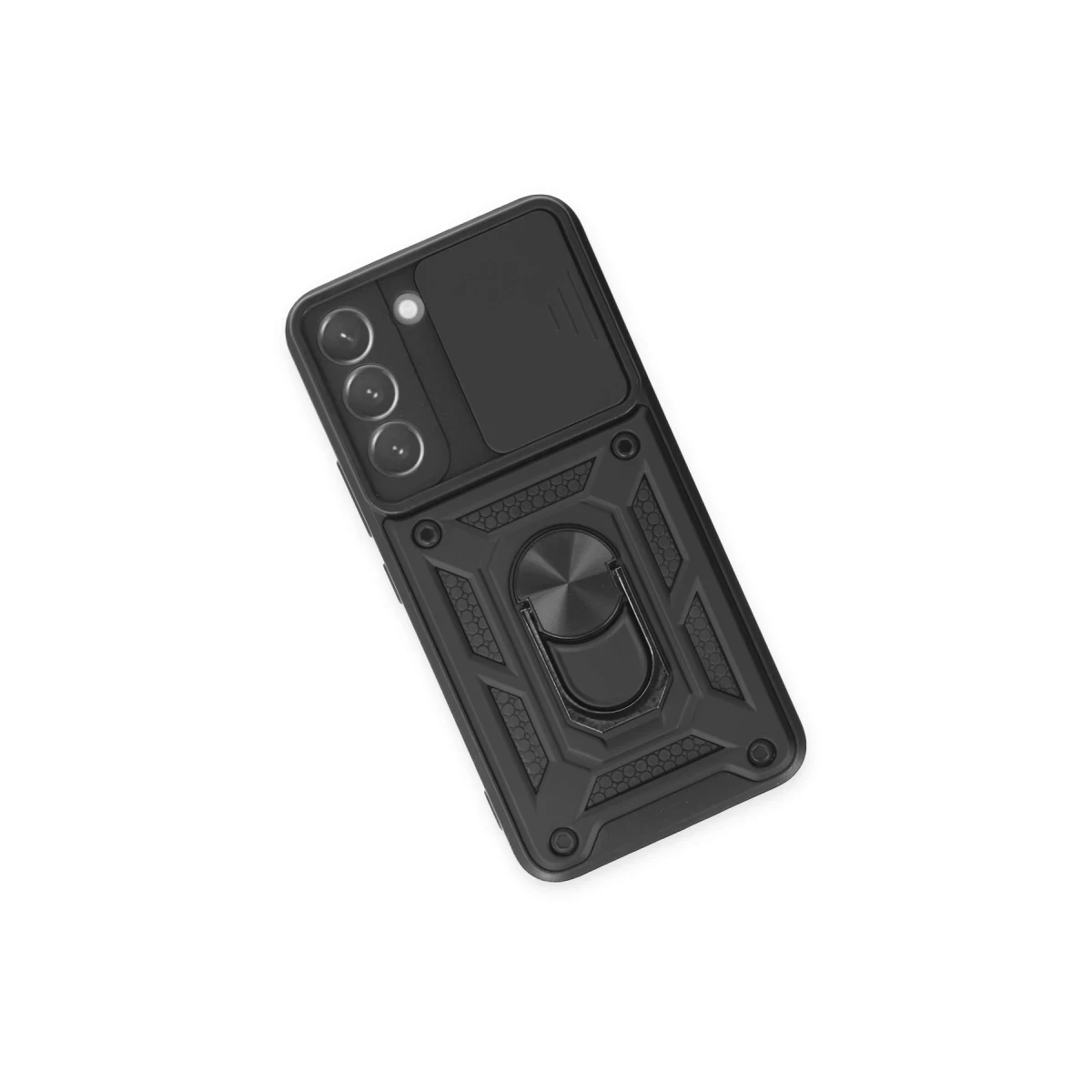 Newface Samsung Galaxy S24 Plus Kılıf Pars Lens Yüzüklü Silikon - Siyah — görsel 8