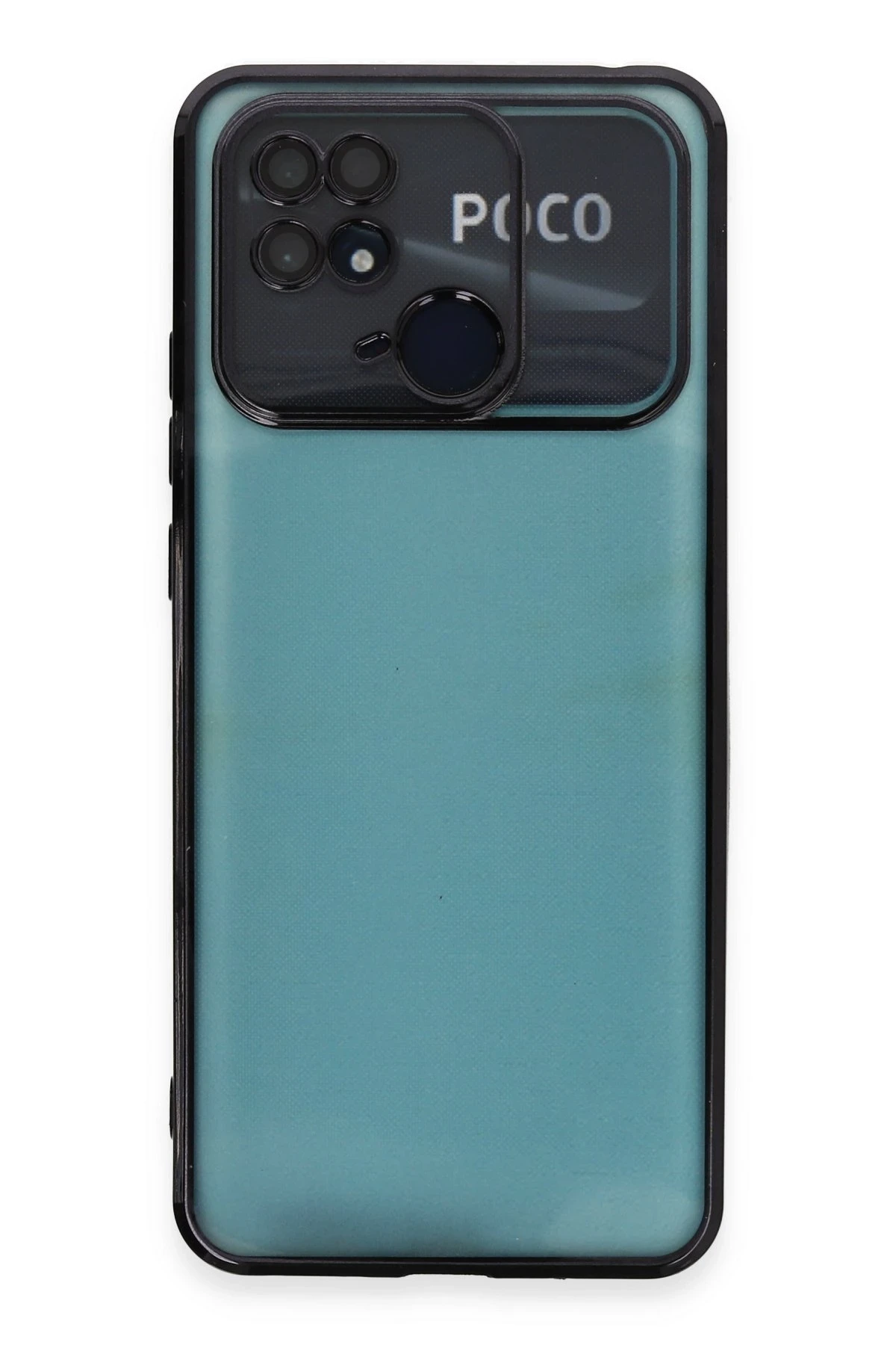 Newface Xiaomi Redmi 10C Kılıf Razer Lensli Silikon - Siyah
