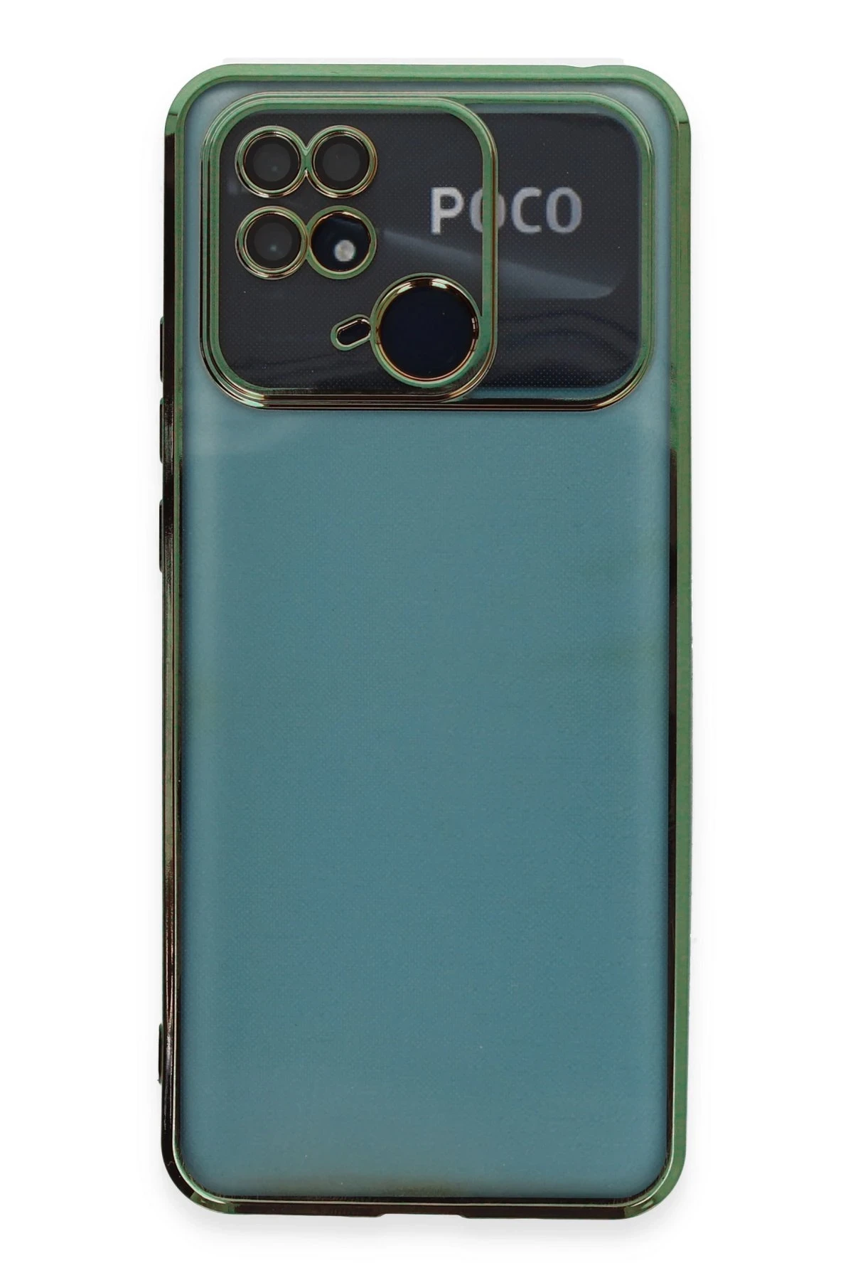 Newface Xiaomi Redmi 10C Kılıf Razer Lensli Silikon - Yeşil