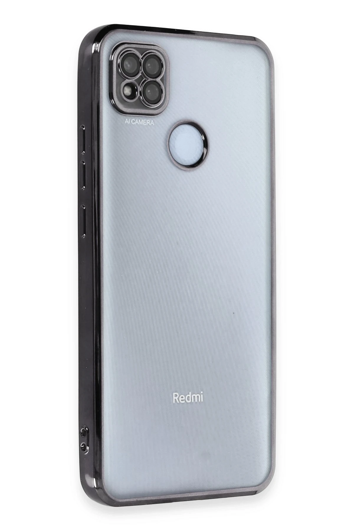 Newface Xiaomi Redmi 9C Kılıf Razer Lensli Silikon - Siyah