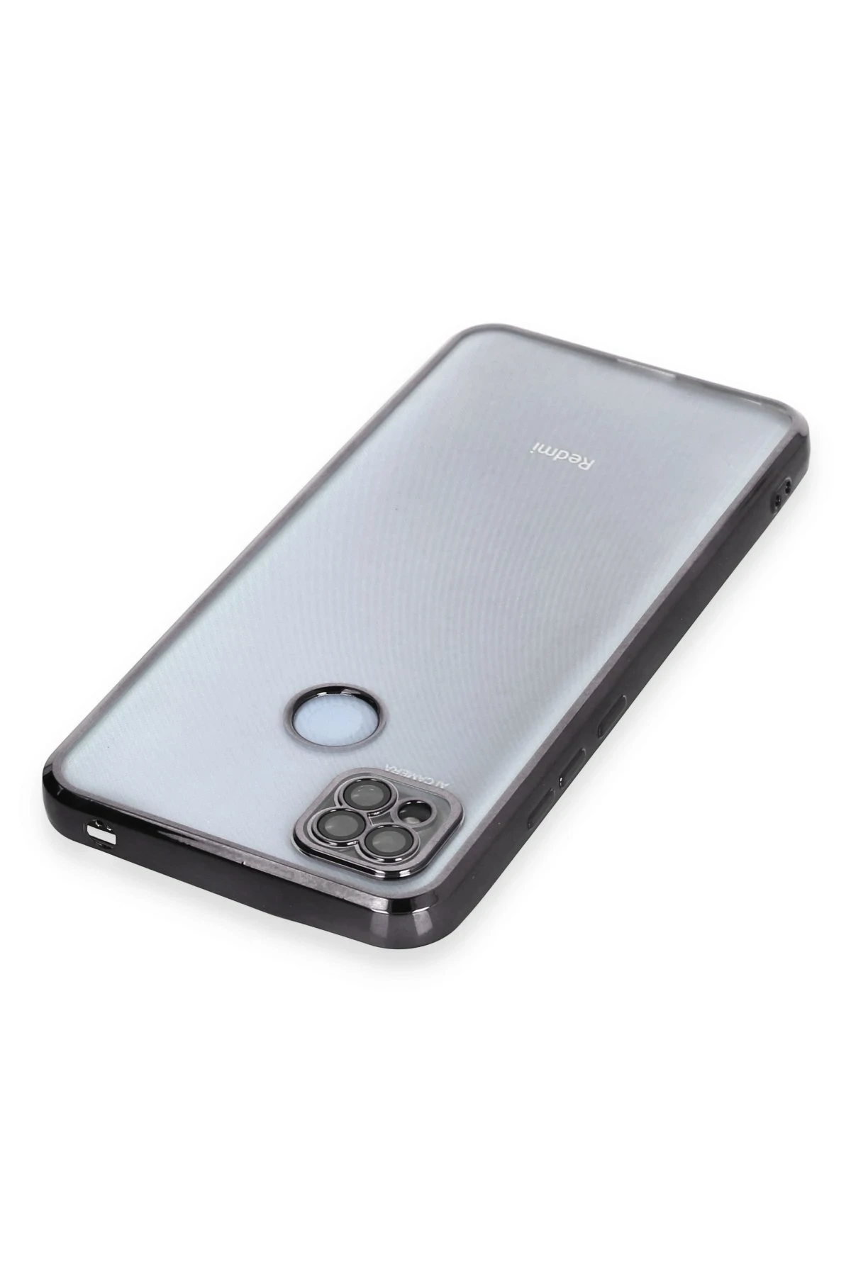 Newface Xiaomi Redmi 9C Kılıf Razer Lensli Silikon - Siyah