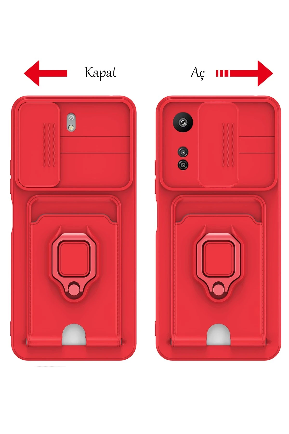Newface Xiaomi Redmi 13C Kılıf Zuma Kartvizitli Yüzüklü Silikon - Siyah — görsel 6