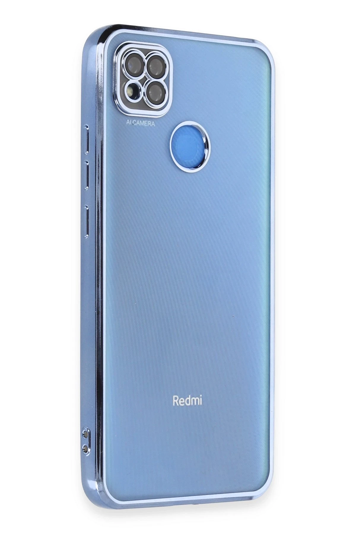 Newface Xiaomi Redmi 9C Kılıf Razer Lensli Silikon - Açık Mavi