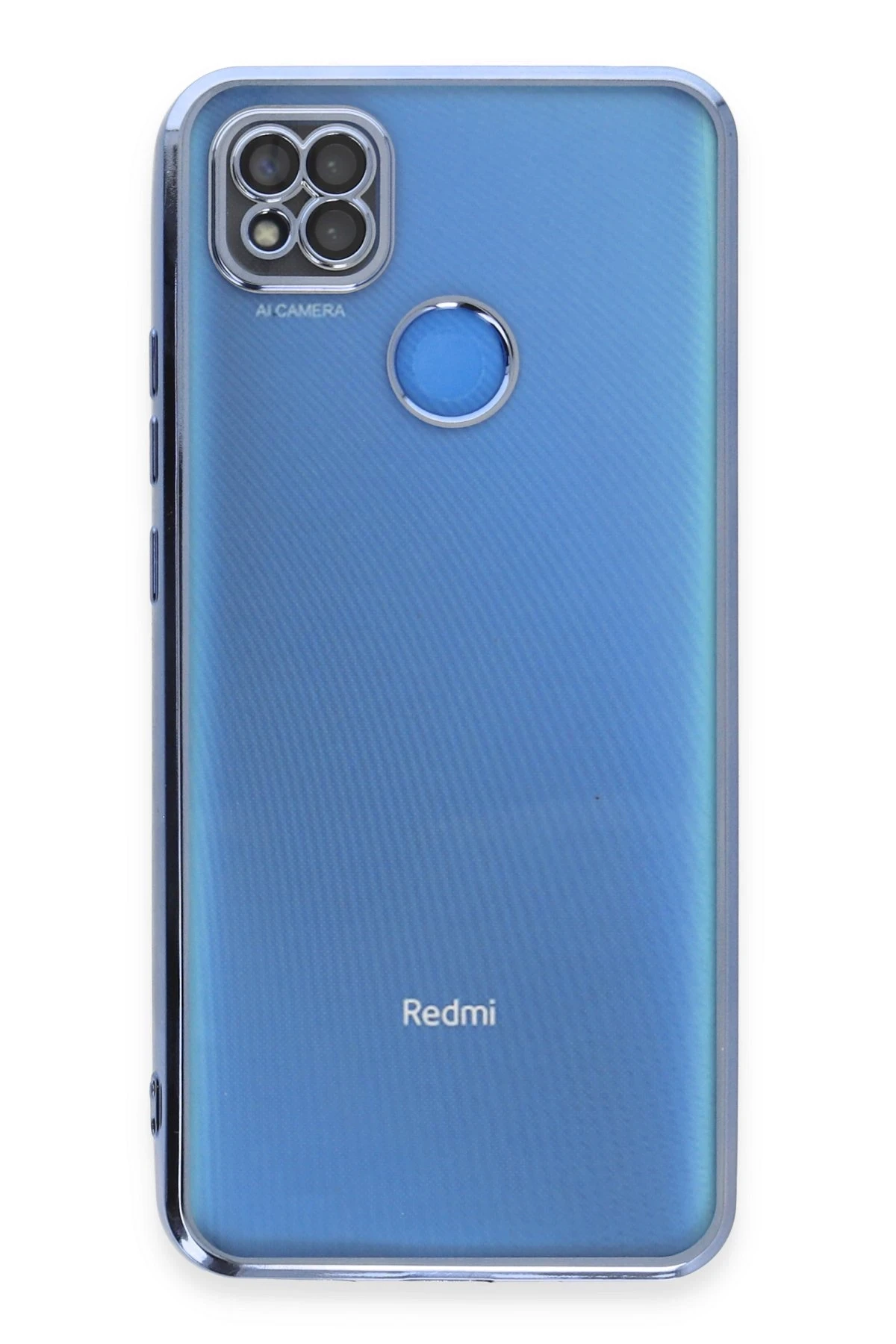 Newface Xiaomi Redmi 9C Kılıf Razer Lensli Silikon - Açık Mavi