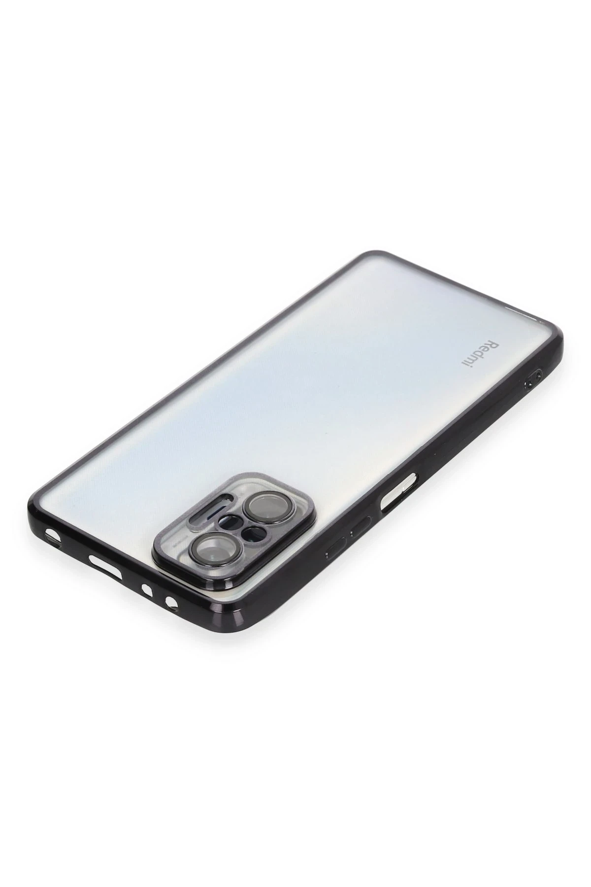 Newface Xiaomi Redmi Note 10 Pro Kılıf Razer Lensli Silikon - Siyah