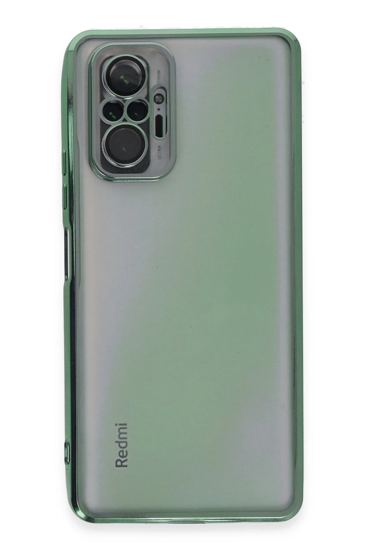 Newface Xiaomi Redmi Note 10 Pro Kılıf Razer Lensli Silikon - Yeşil