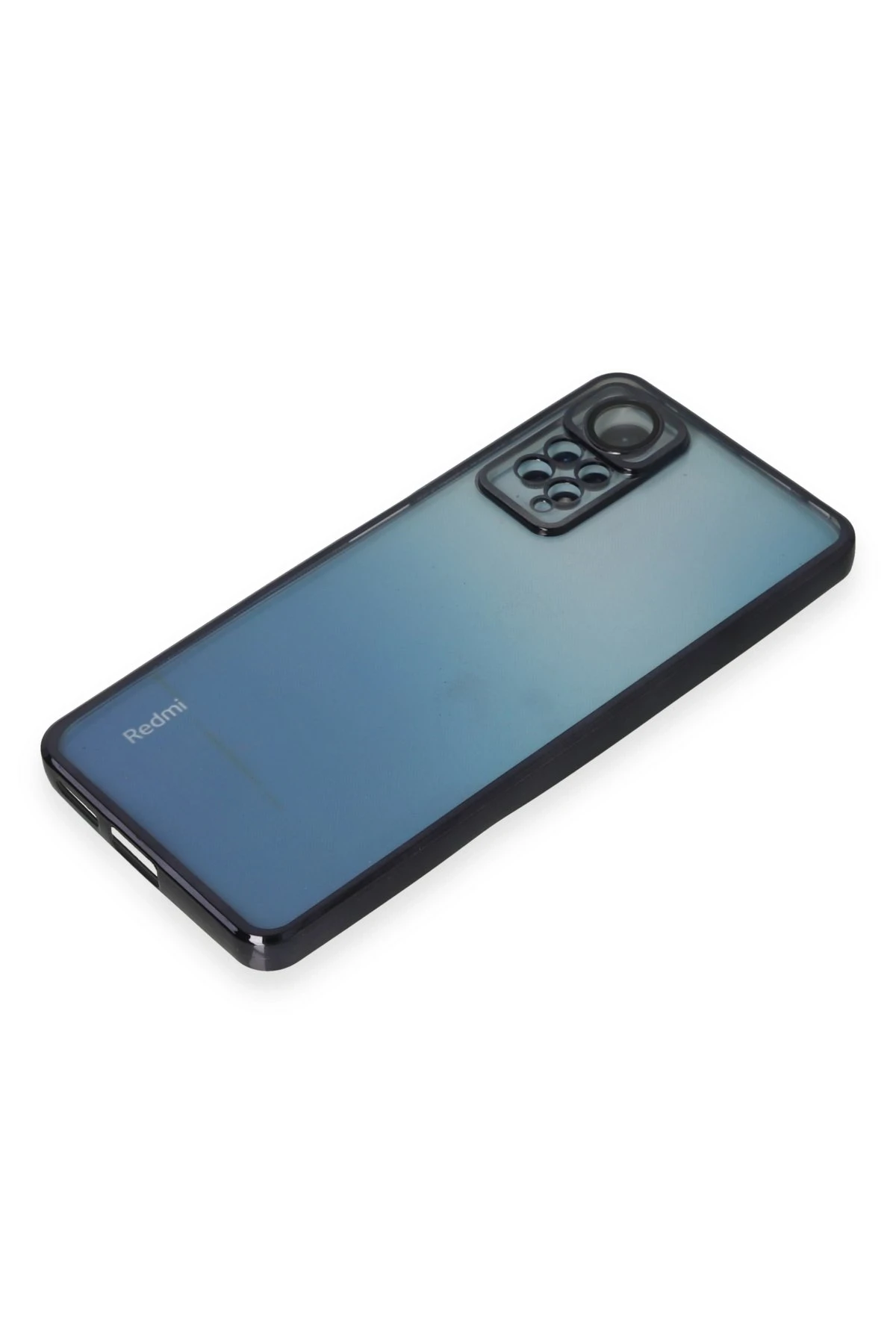Newface Xiaomi Redmi Note 11 Pro Kılıf Razer Lensli Silikon - Siyah