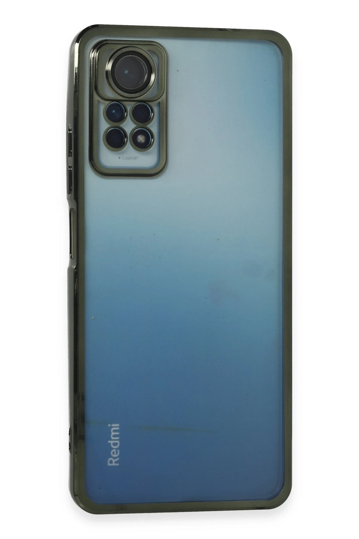 Newface Xiaomi Redmi Note 11 Pro Kılıf Razer Lensli Silikon - Yeşil