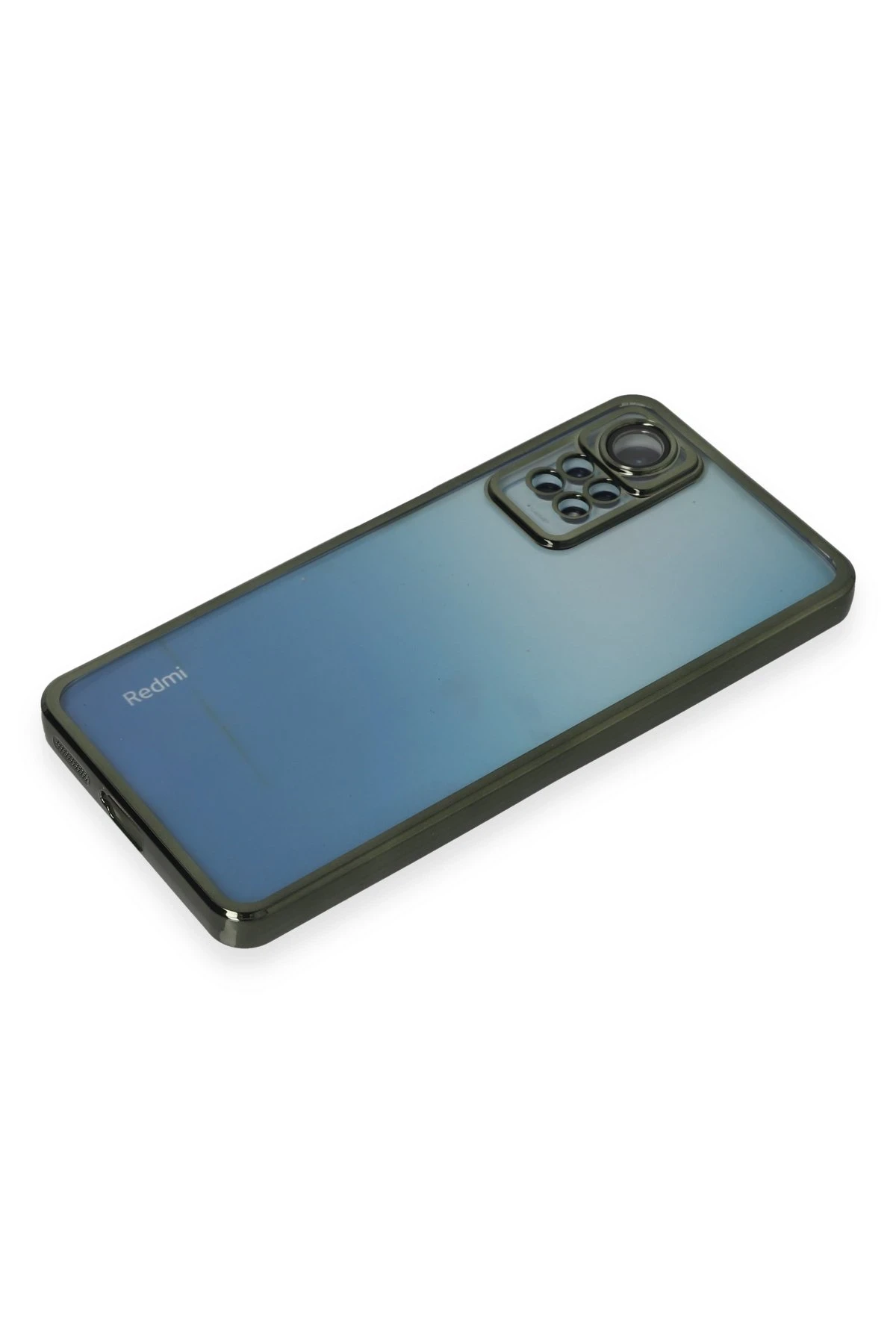 Newface Xiaomi Redmi Note 11 Pro Kılıf Razer Lensli Silikon - Yeşil