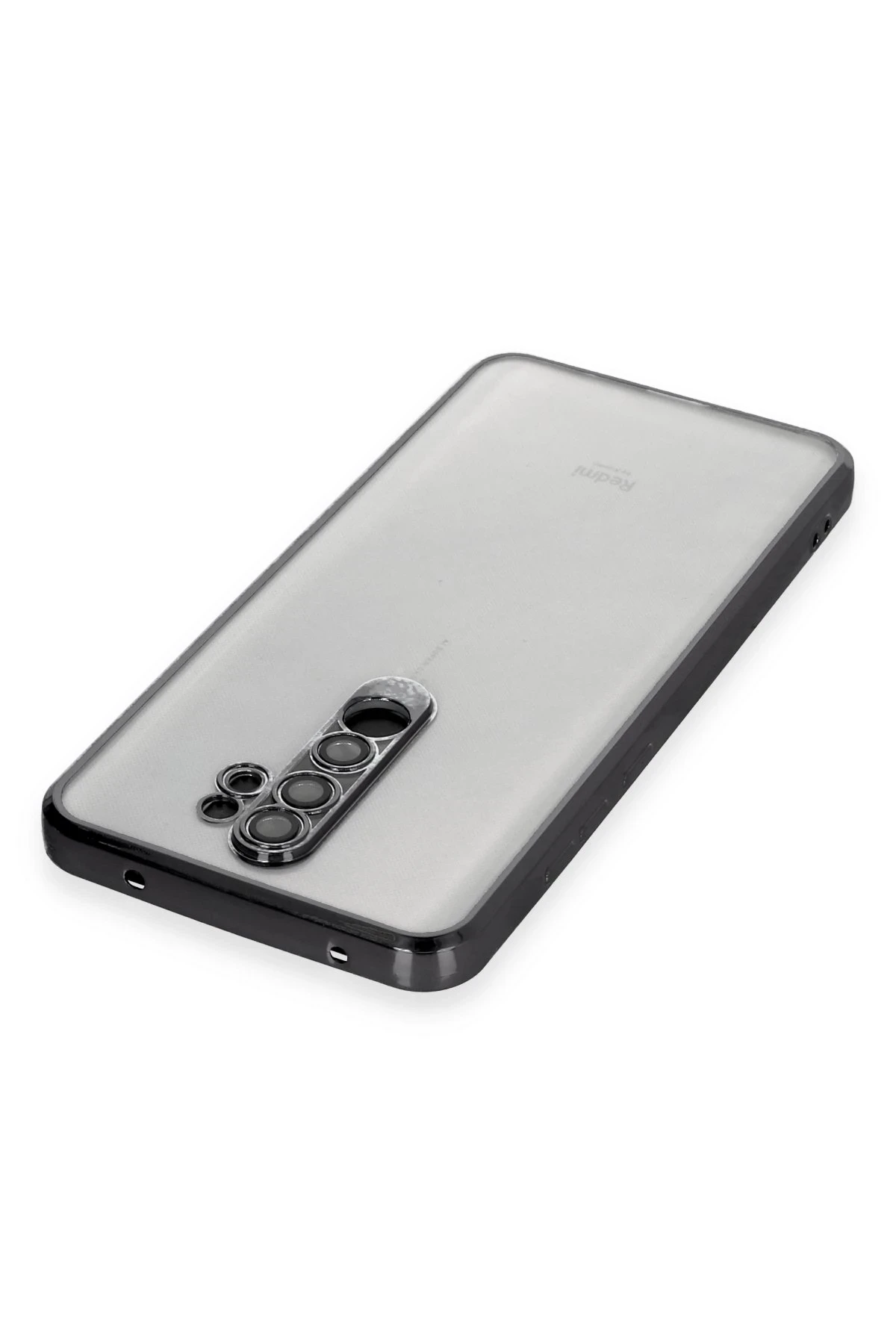 Newface Xiaomi Redmi Note 8 Pro Kılıf Razer Lensli Silikon - Siyah