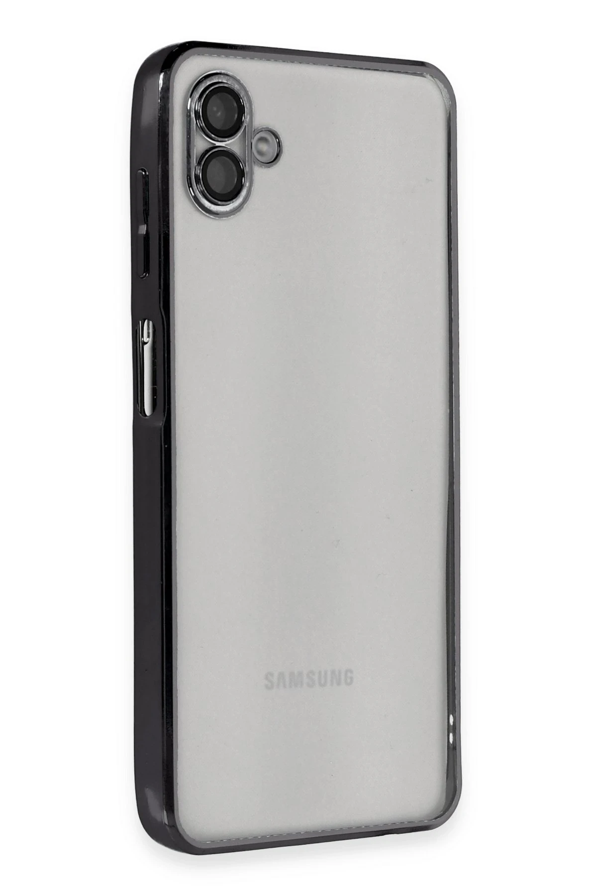 Newface Samsung Galaxy A04 Kılıf Razer Lensli Silikon - Siyah