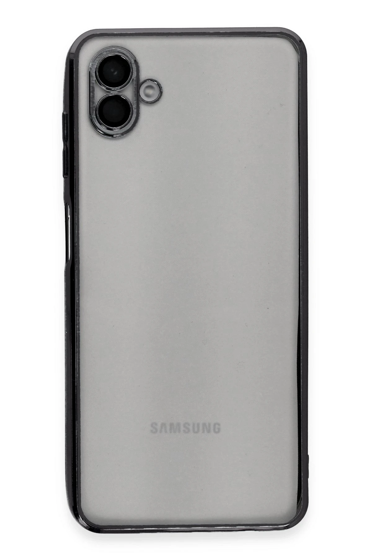 Newface Samsung Galaxy A04 Kılıf Razer Lensli Silikon - Siyah