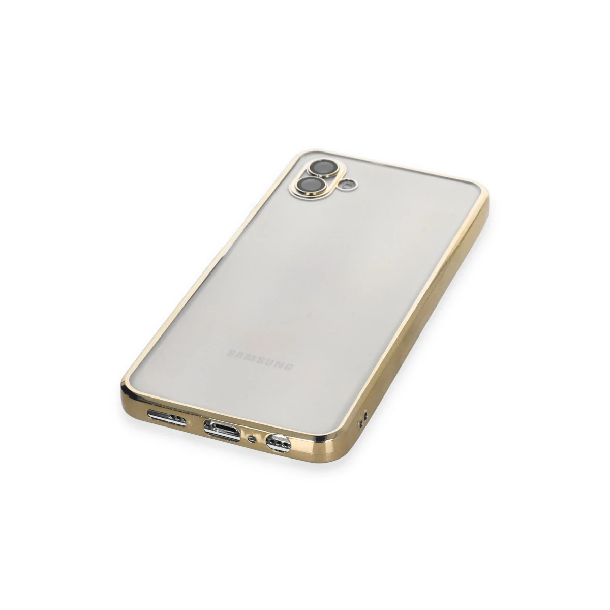 Samsung Galaxy A04 Kılıf Razer Lensli Silikon - Gold