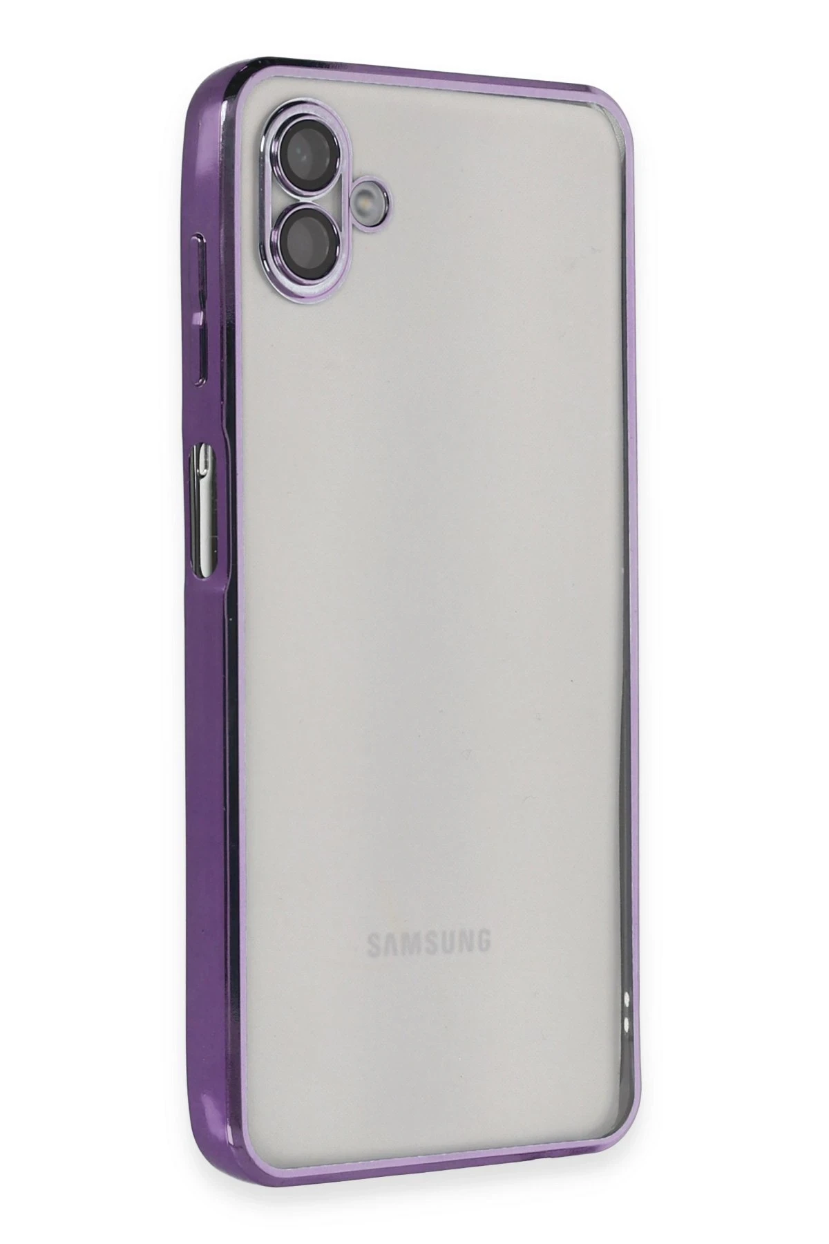 Newface Samsung Galaxy A04 Kılıf Razer Lensli Silikon - Mor