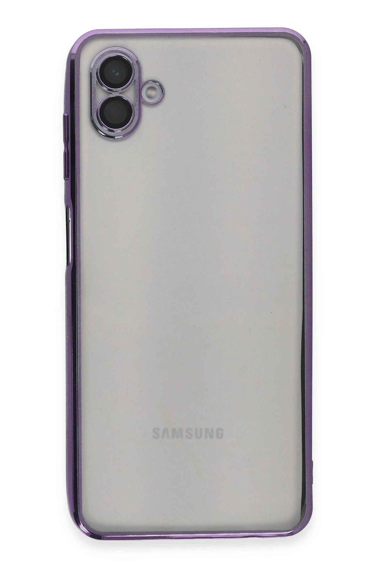 Newface Samsung Galaxy A04 Kılıf Razer Lensli Silikon - Mor