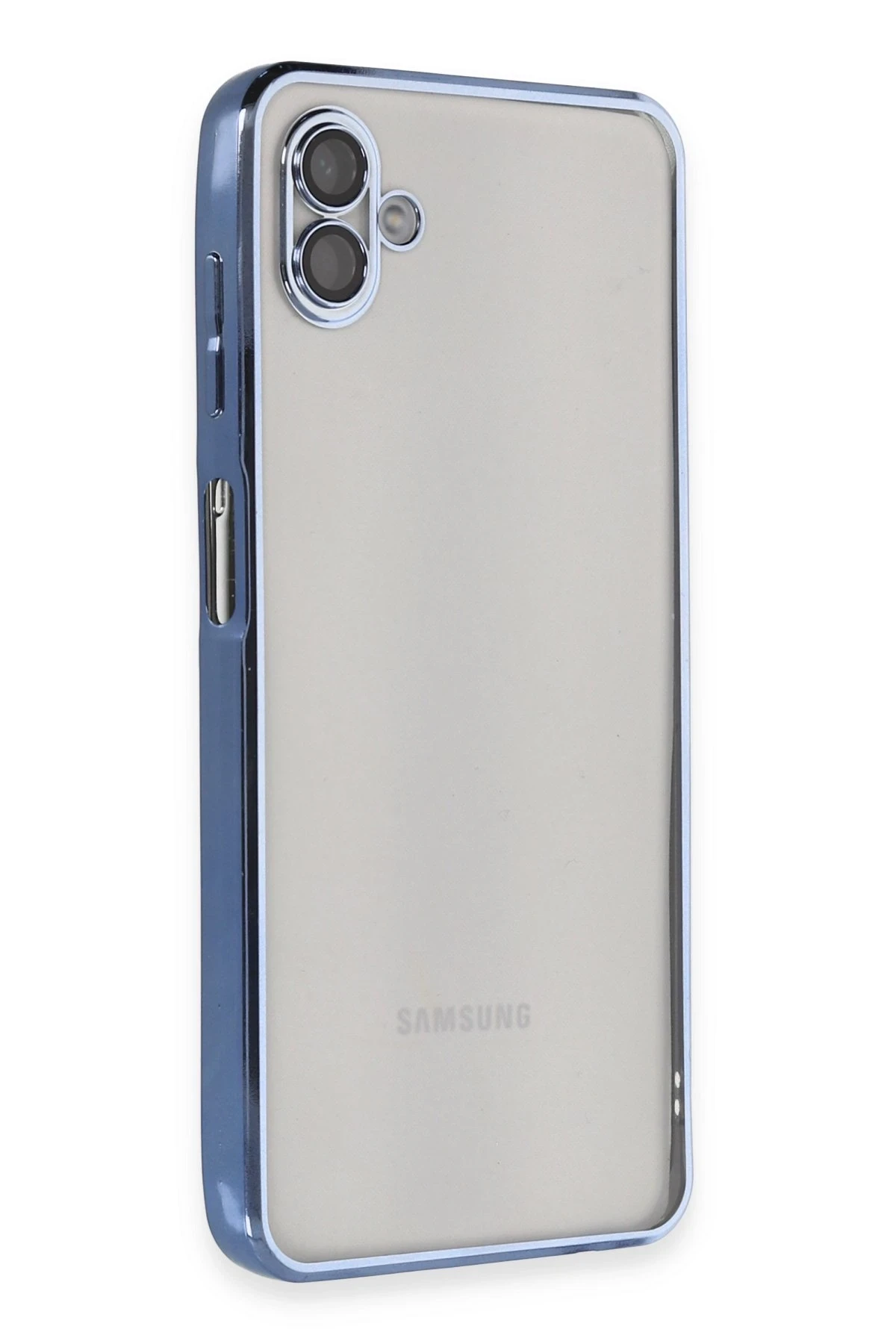 Newface Samsung Galaxy A04 Kılıf Razer Lensli Silikon - Açık Mavi