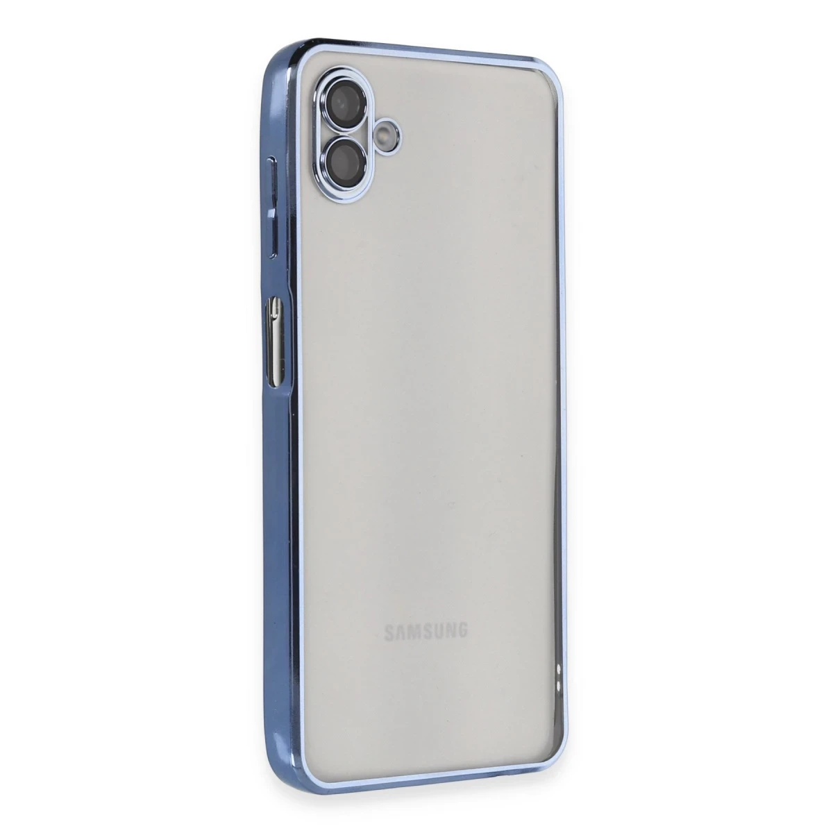 Newface Samsung Galaxy A04 Kılıf Razer Lensli Silikon - Açık Mavi