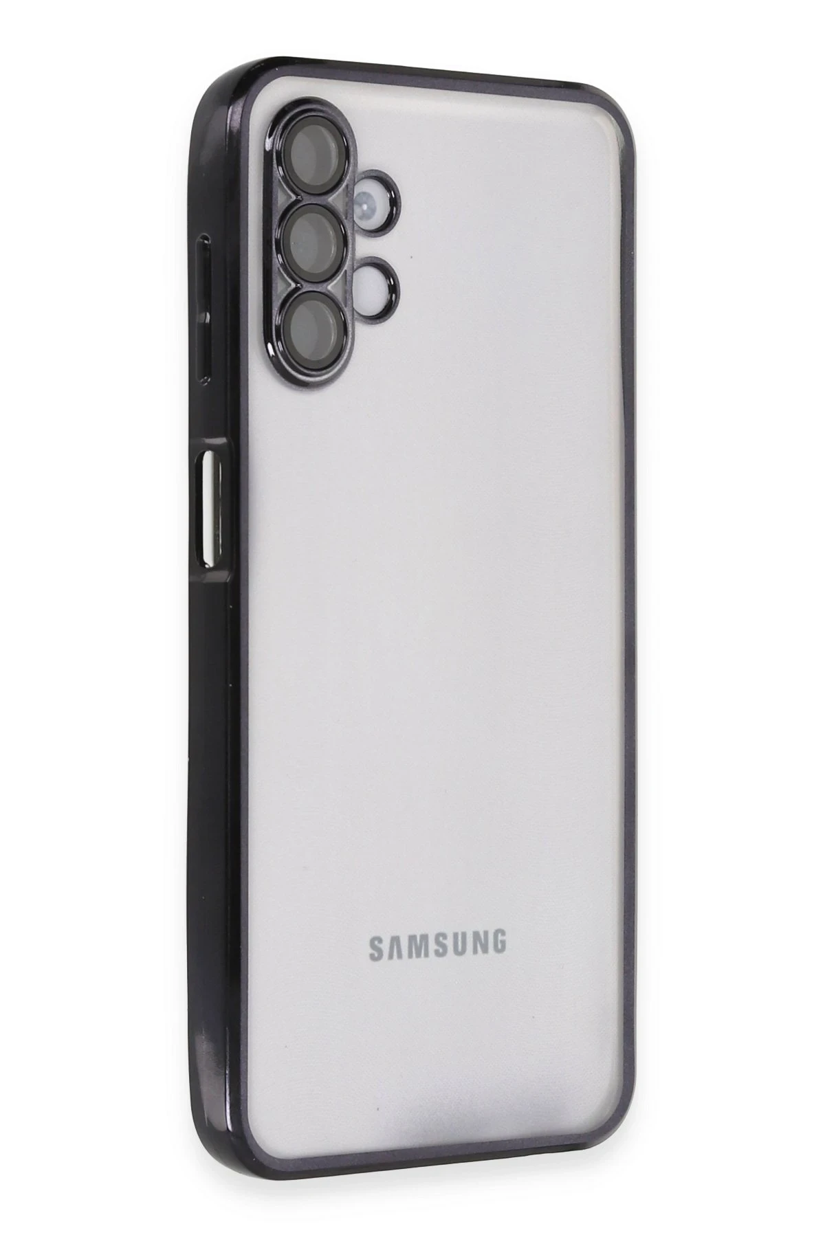 Newface Samsung Galaxy A04S Kılıf Razer Lensli Silikon - Siyah