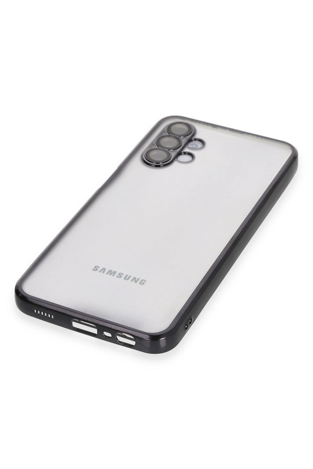 Newface Samsung Galaxy A04S Kılıf Razer Lensli Silikon - Siyah — görsel 4
