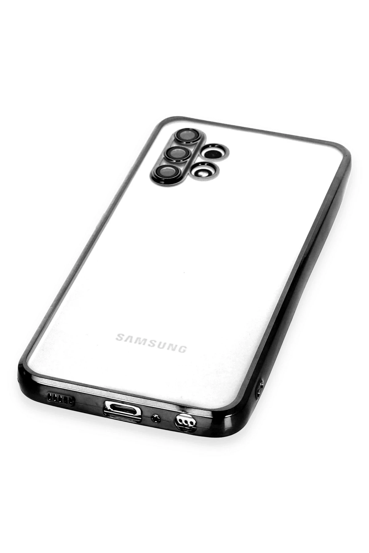Newface Samsung Galaxy A32 Kılıf Razer Lensli Silikon - Siyah — görsel 4