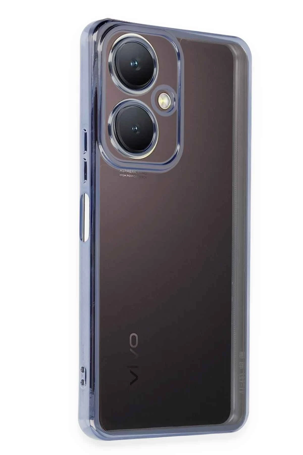 Newface Vivo Y27 Kılıf Razer Lensli Silikon - Açık Mavi