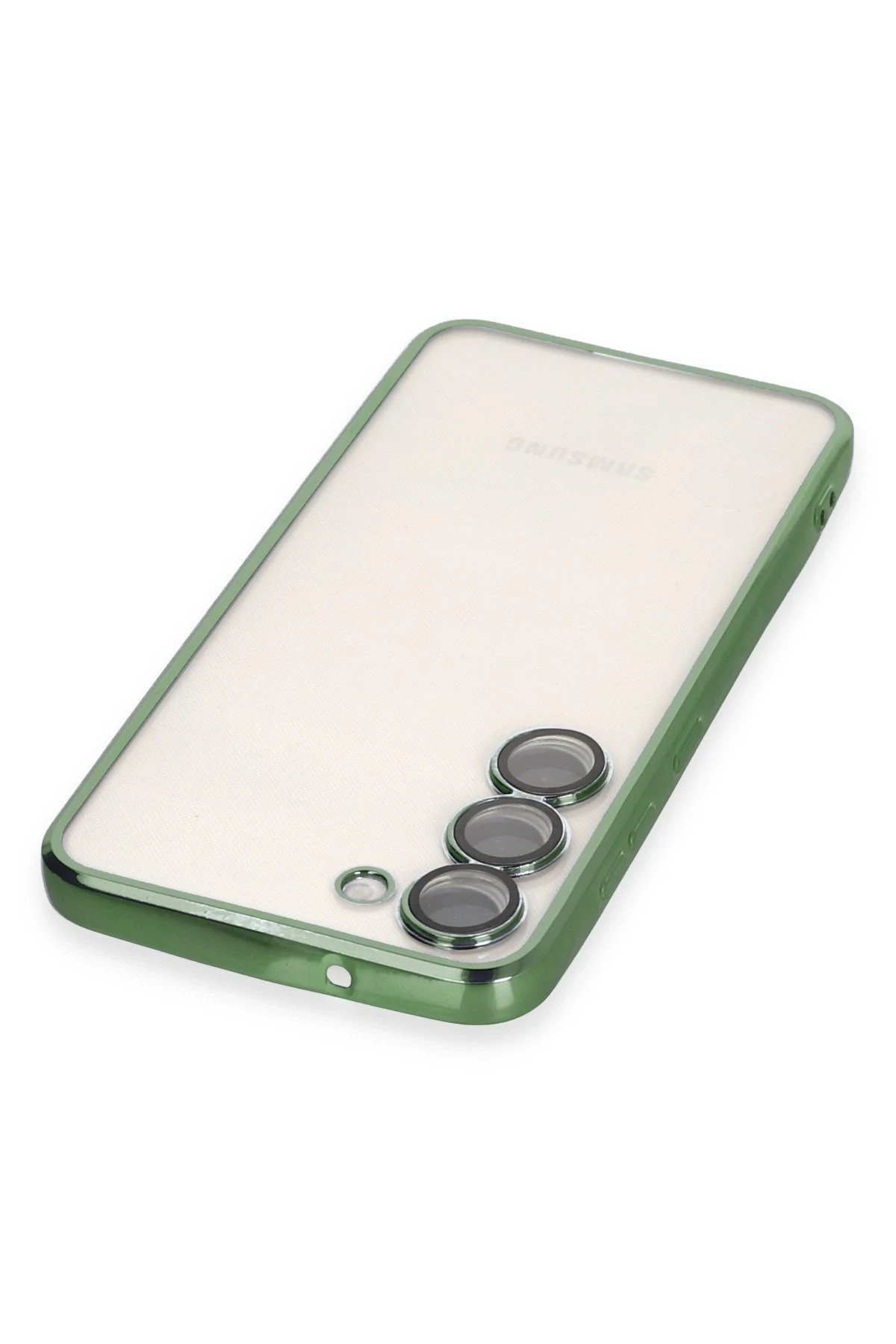 Newface Samsung Galaxy S24 Kılıf Razer Lensli Silikon - Yeşil