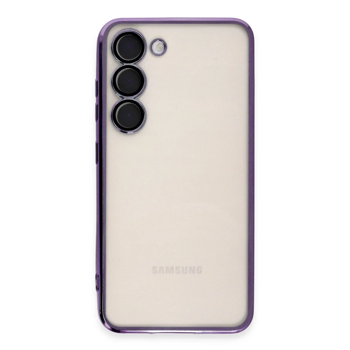 Newface Samsung Galaxy S24 Kılıf Razer Lensli Silikon - Mor
