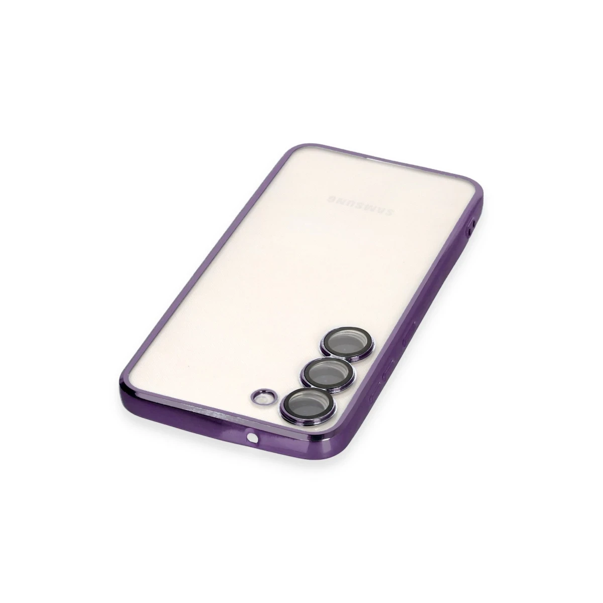Newface Samsung Galaxy S24 Kılıf Razer Lensli Silikon - Mor