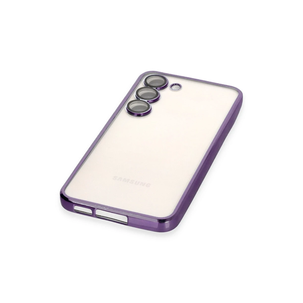 Newface Samsung Galaxy S24 Kılıf Razer Lensli Silikon - Mor