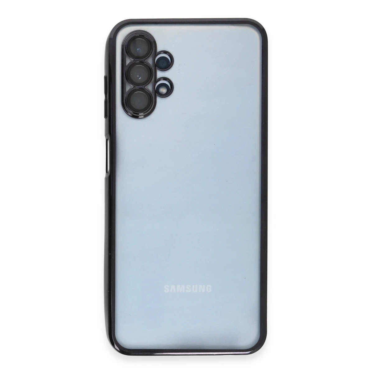 Newface Samsung Galaxy A13 4G Kılıf Razer Lensli Silikon - Siyah — görsel 5