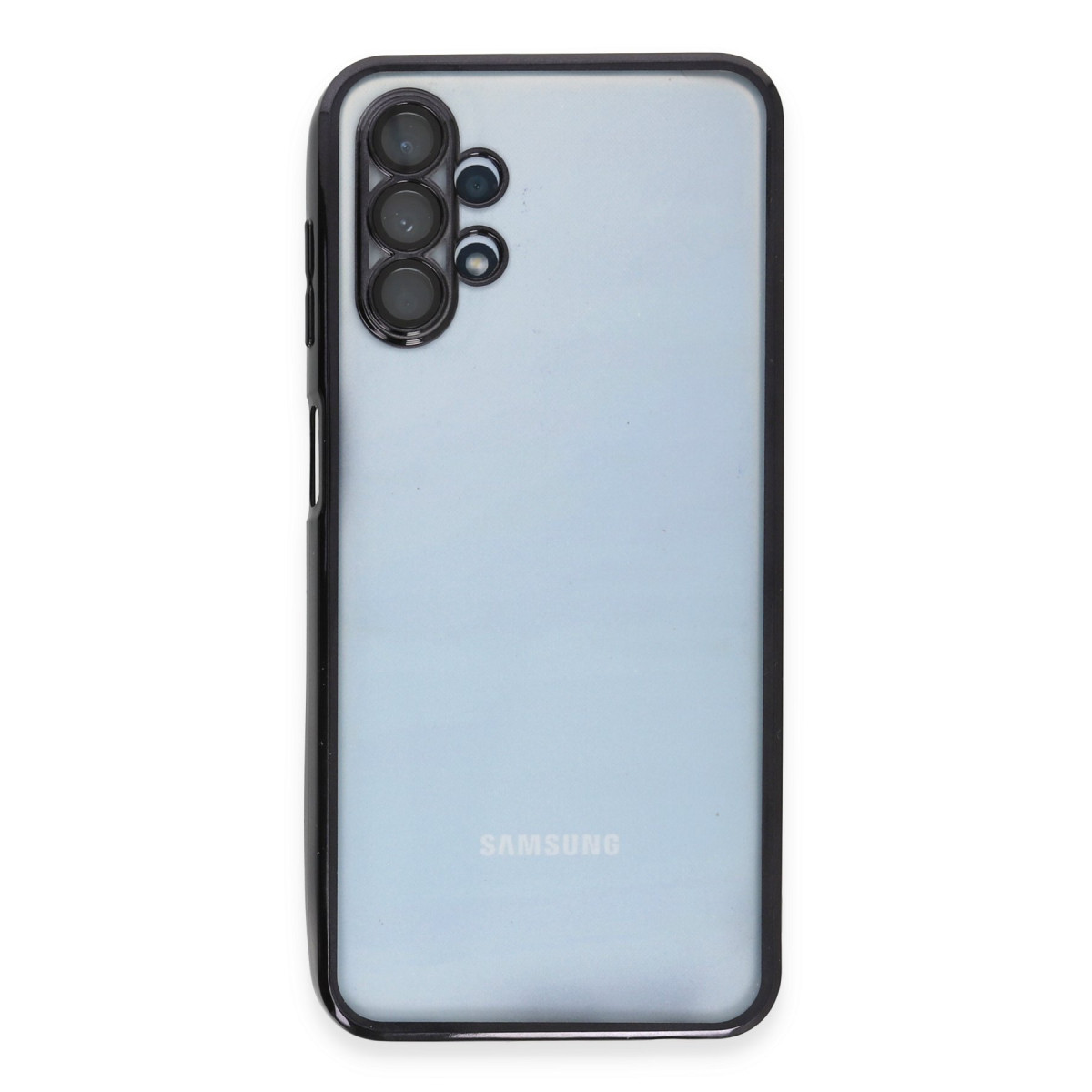 Newface Samsung Galaxy A13 4G Kılıf Razer Lensli Silikon - Siyah — görsel 9
