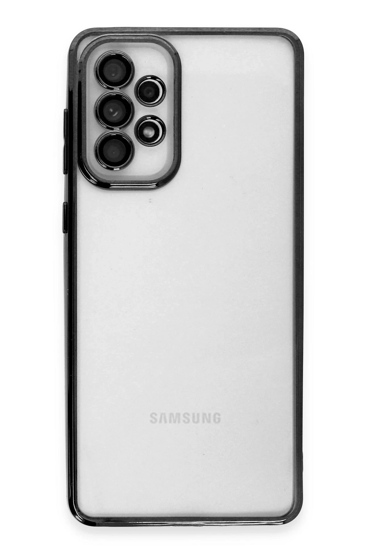 Newface Samsung Galaxy A33 5G Kılıf Razer Lensli Silikon - Siyah