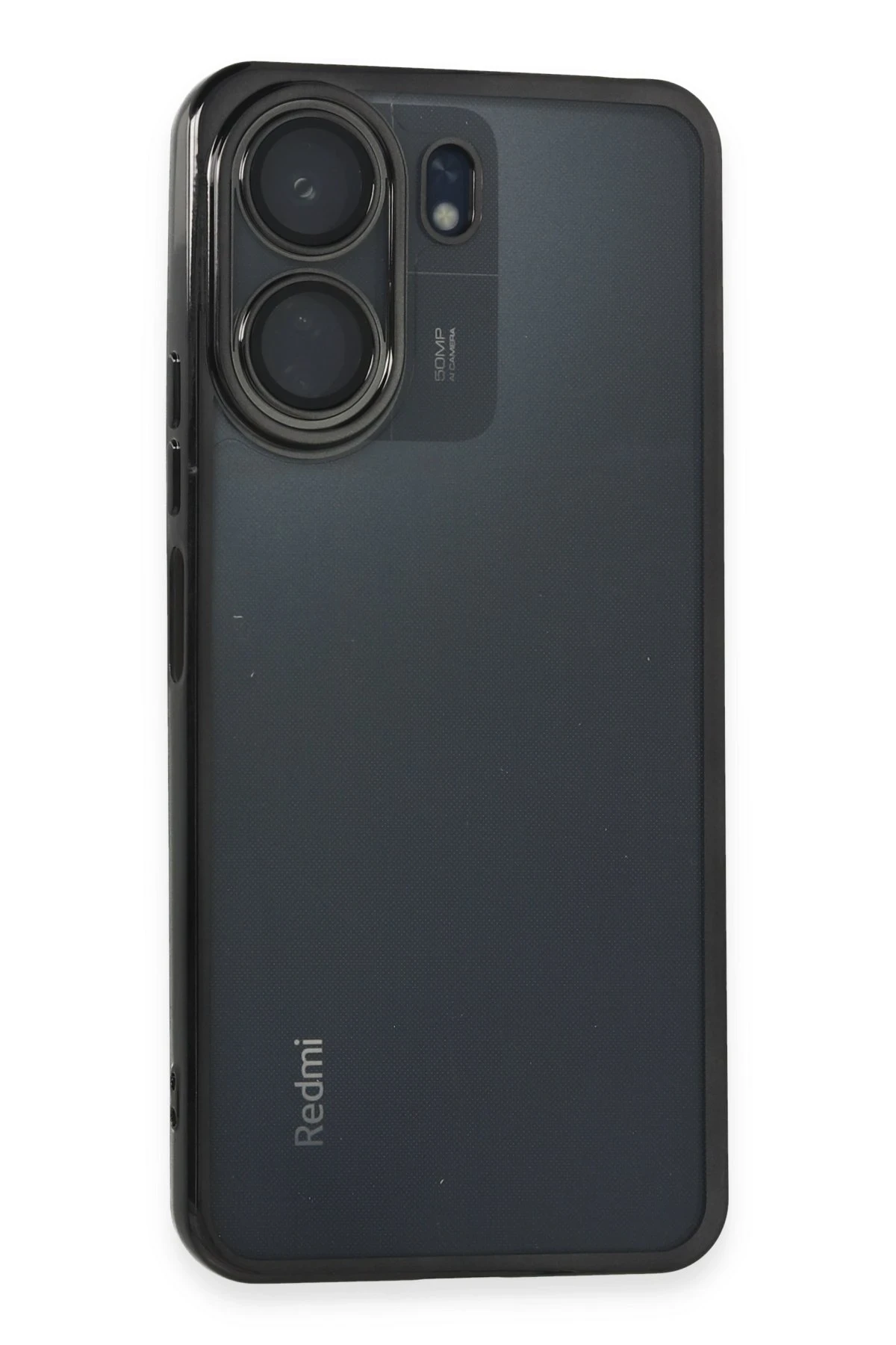 Newface Xiaomi Redmi 13C Kılıf Razer Lensli Silikon - Siyah