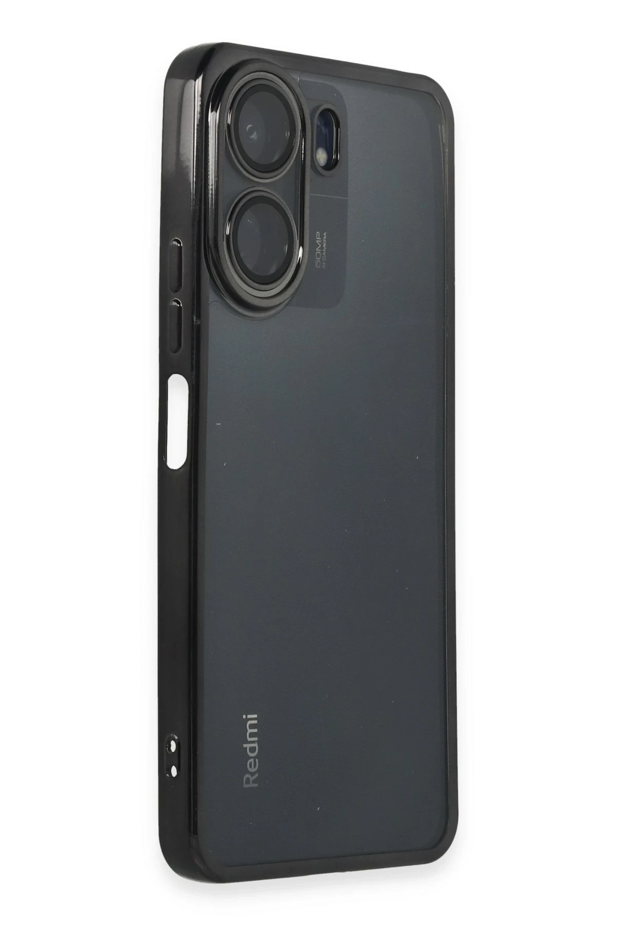 Newface Xiaomi Redmi 13C Kılıf Razer Lensli Silikon - Siyah