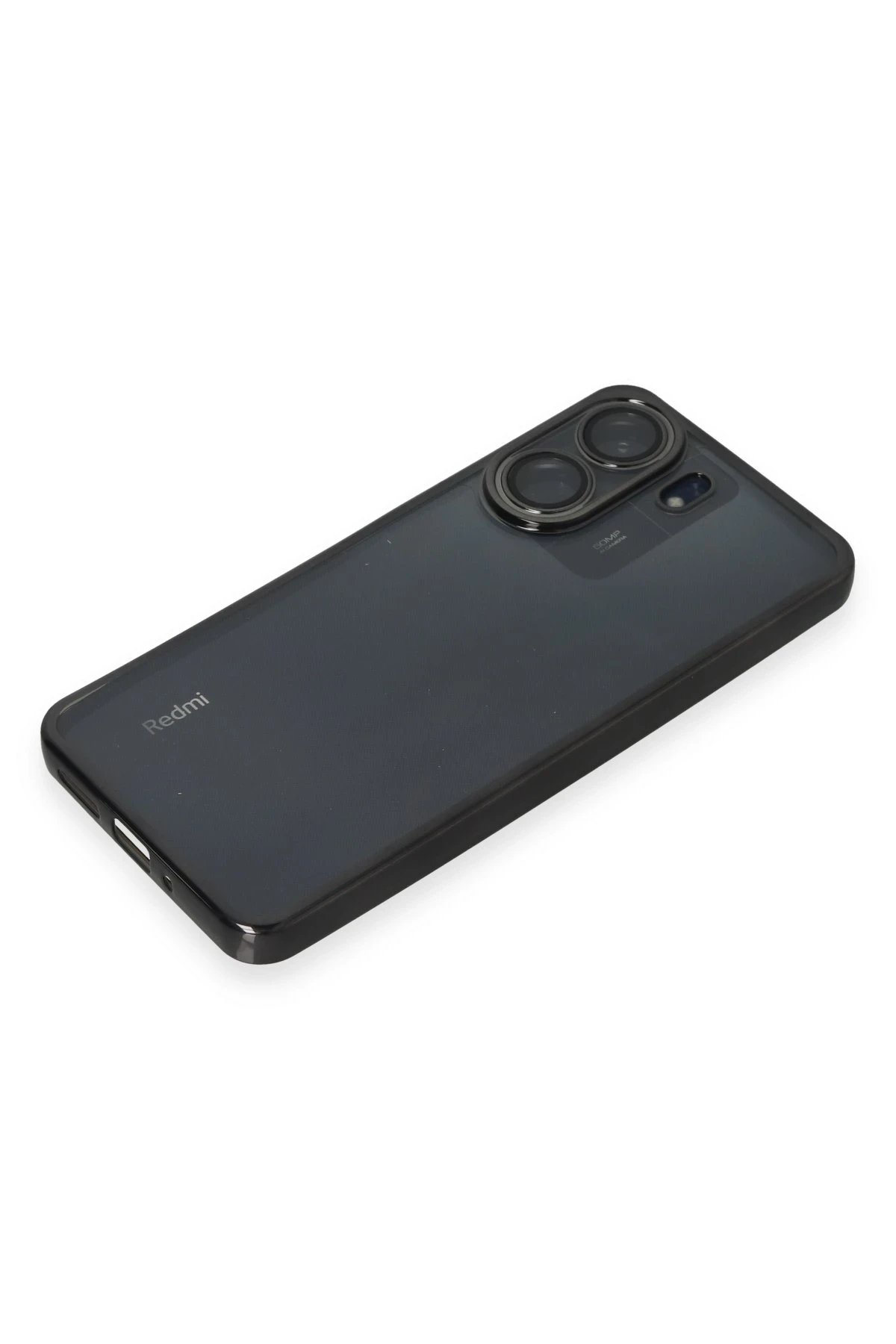 Newface Xiaomi Redmi 13C Kılıf Razer Lensli Silikon - Siyah