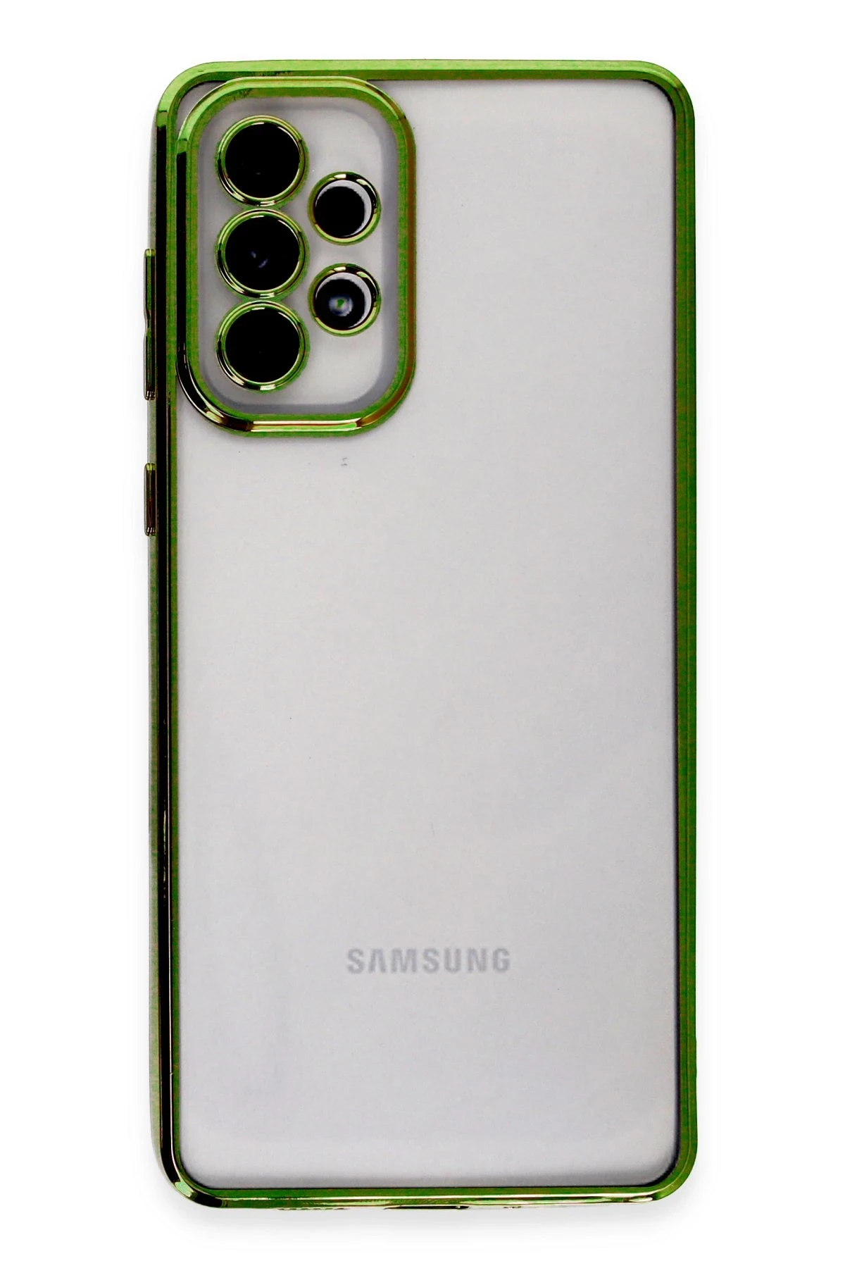 Newface Samsung Galaxy A33 5G Kılıf Razer Lensli Silikon - Yeşil