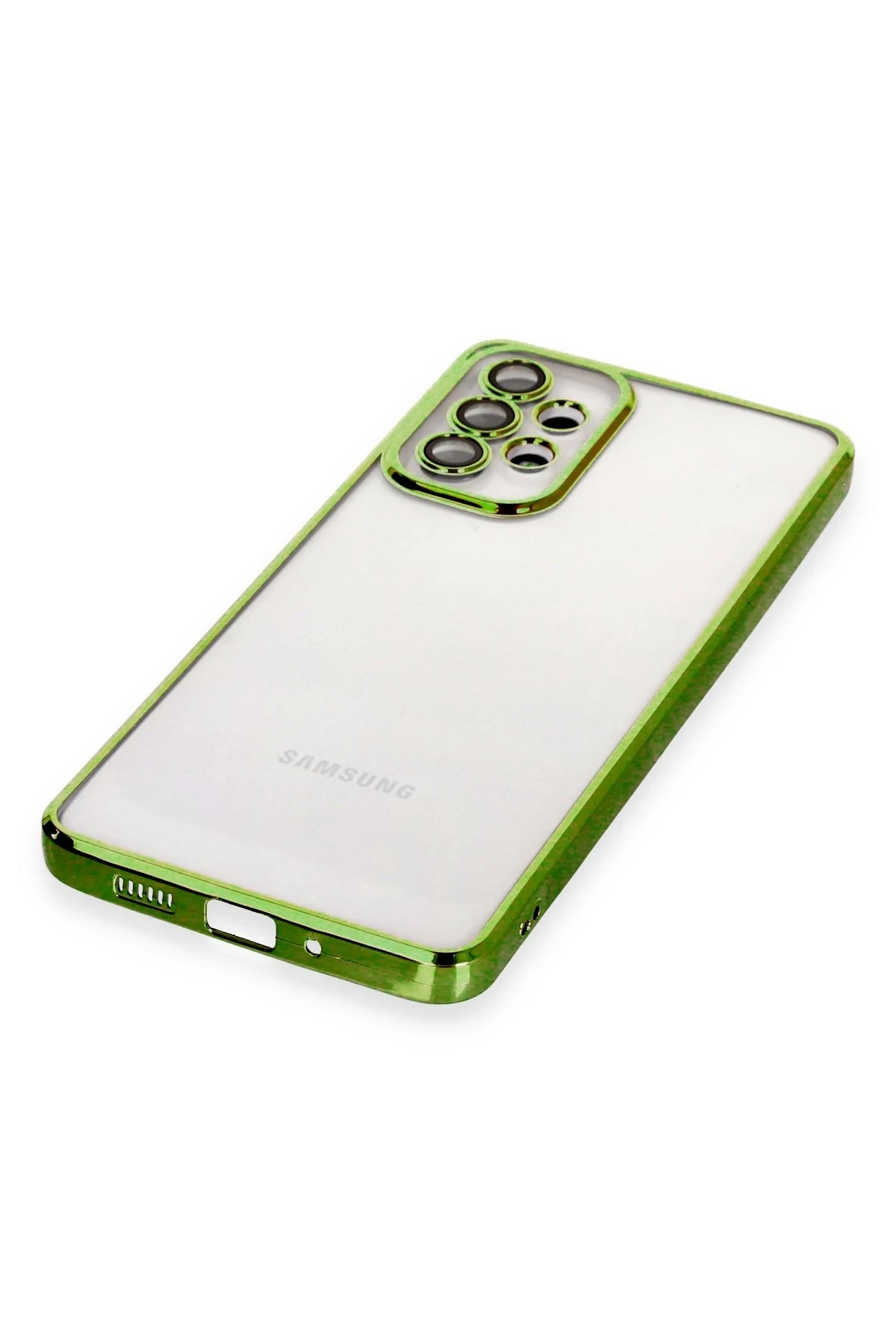 Newface Samsung Galaxy A33 5G Kılıf Razer Lensli Silikon - Yeşil