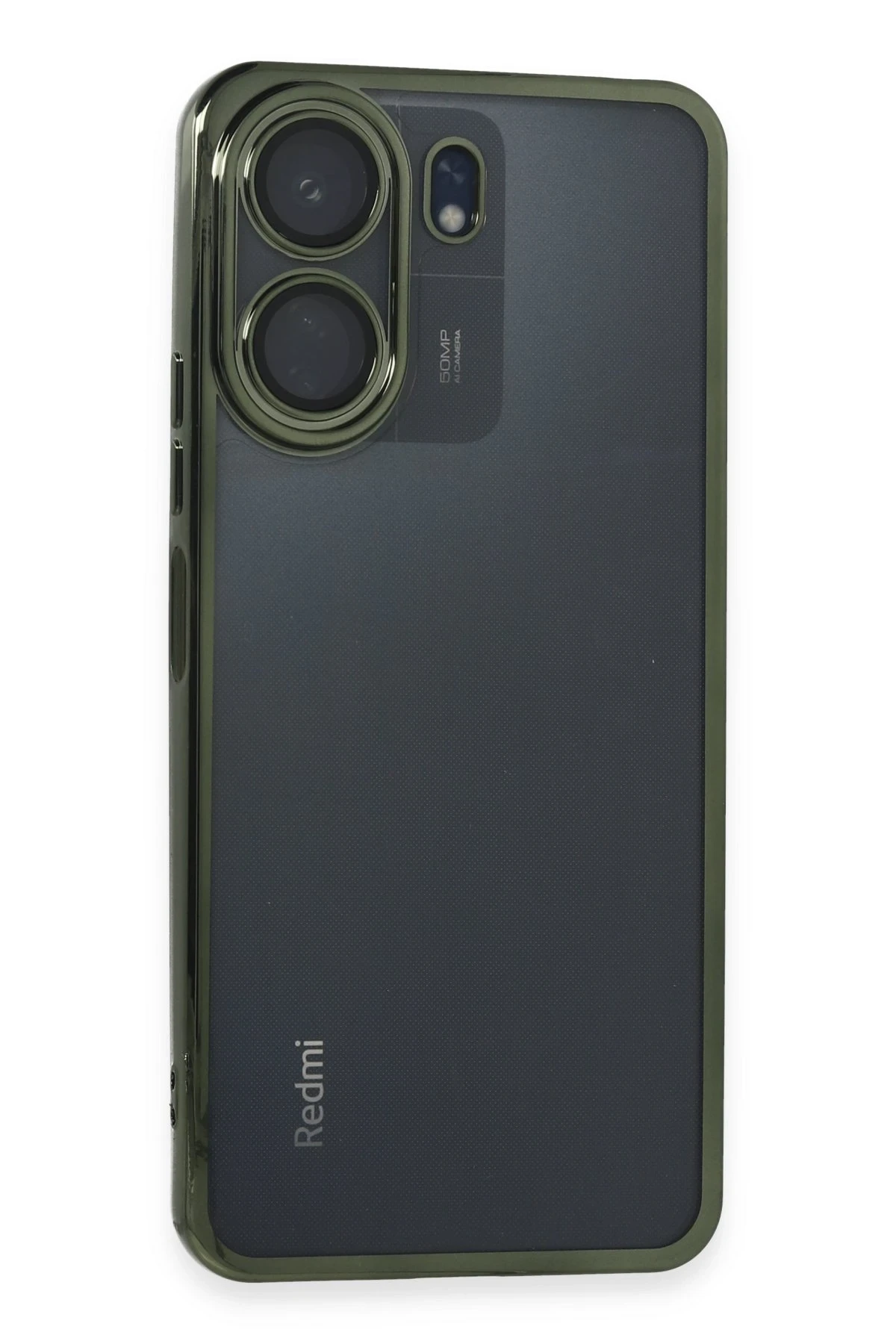 Newface Xiaomi Redmi 13C Kılıf Razer Lensli Silikon - Yeşil
