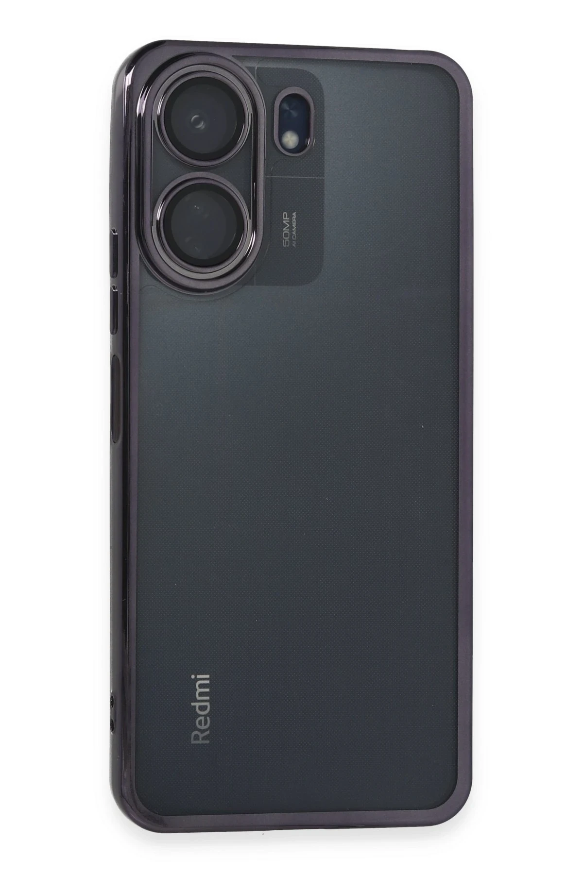 Newface Xiaomi Redmi 13C Kılıf Razer Lensli Silikon - Mor
