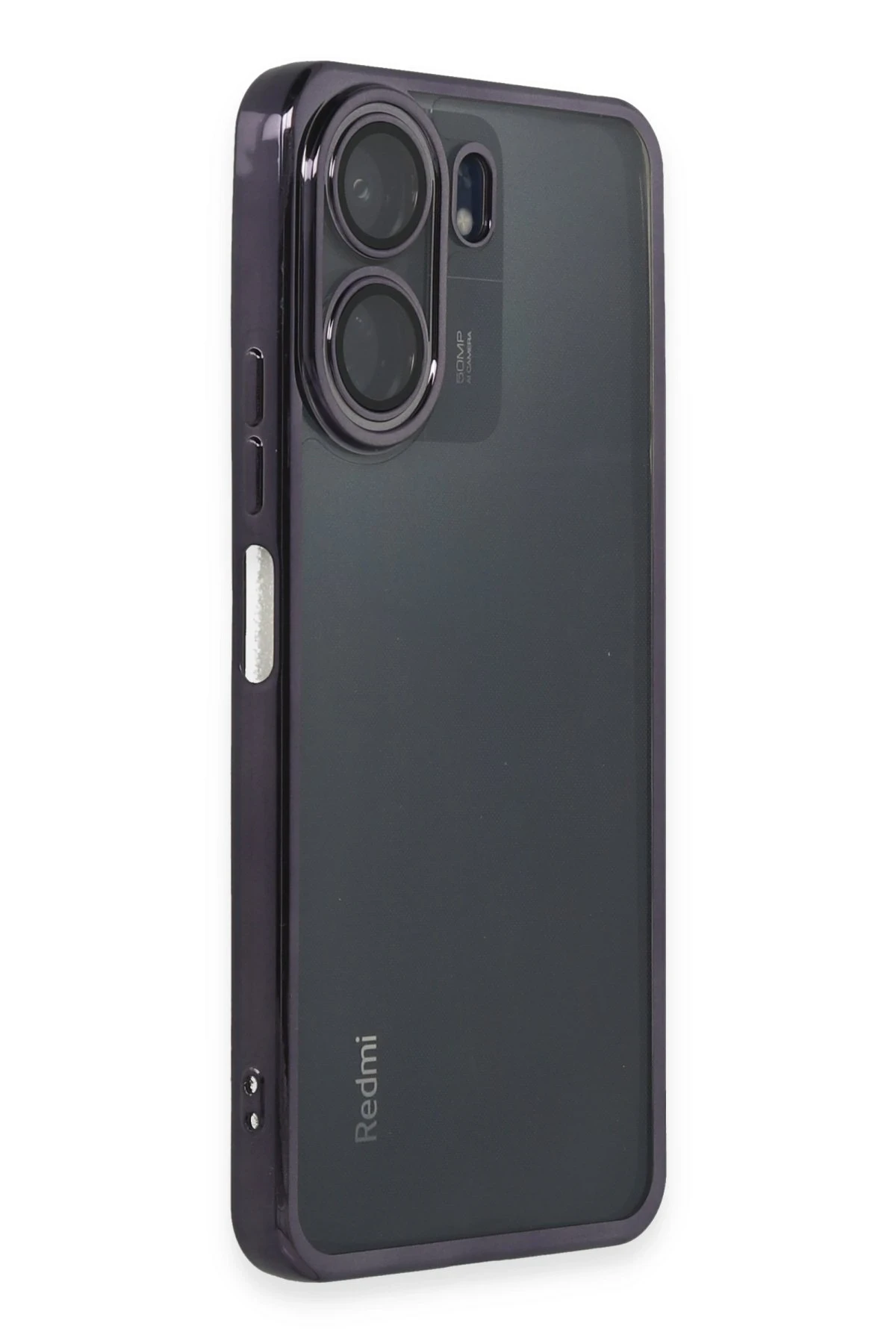 Newface Xiaomi Redmi 13C Kılıf Razer Lensli Silikon - Mor