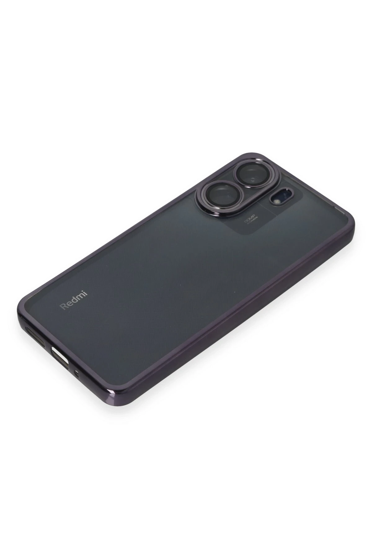 Newface Xiaomi Redmi 13C Kılıf Razer Lensli Silikon - Mor