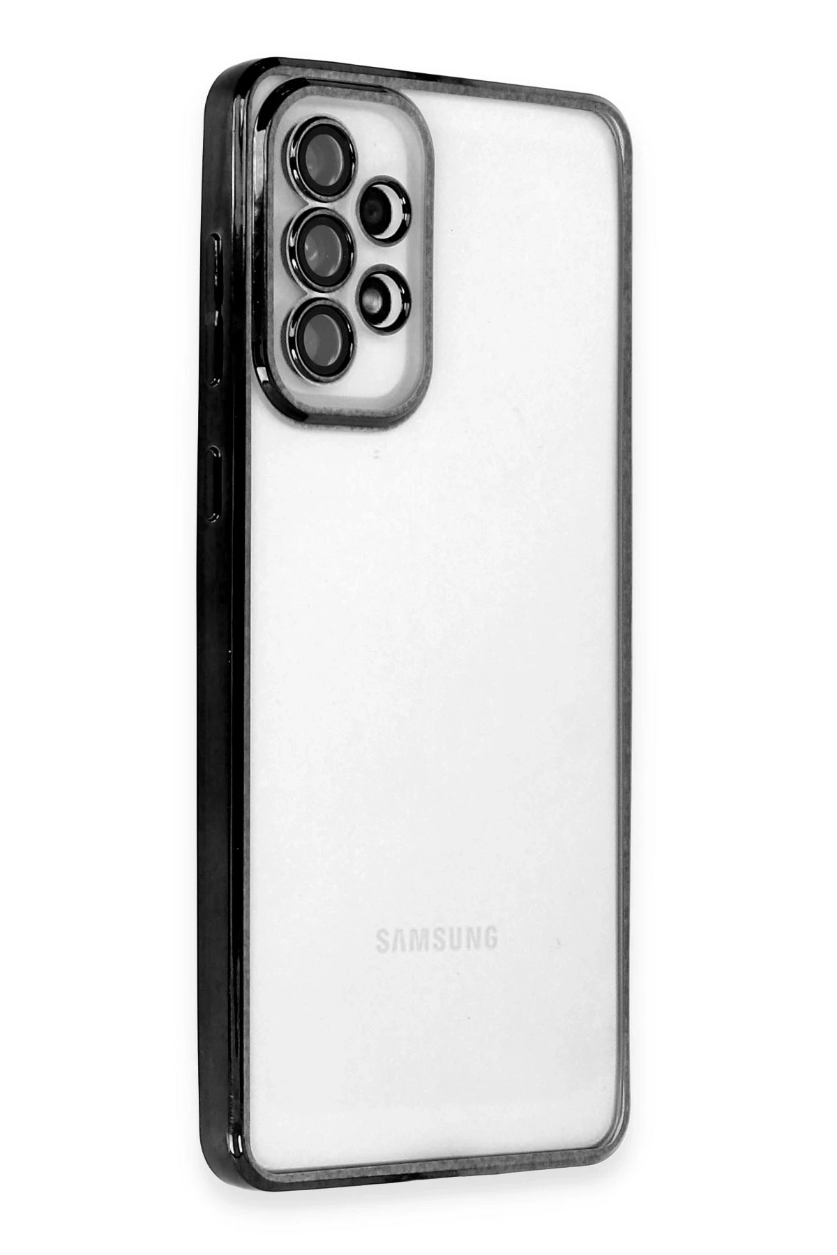 Newface Samsung Galaxy A53 5G Kılıf Razer Lensli Silikon - Siyah