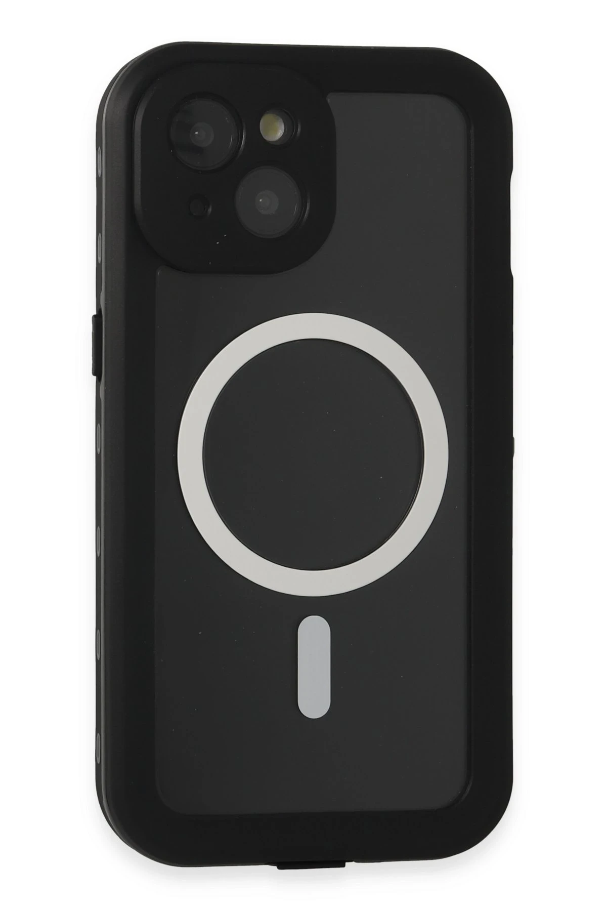 Newface Apple iPhone 15 Kılıf Red Pepper Magneticsafe Su Geçirmez Kılıf - Siyah-Gri