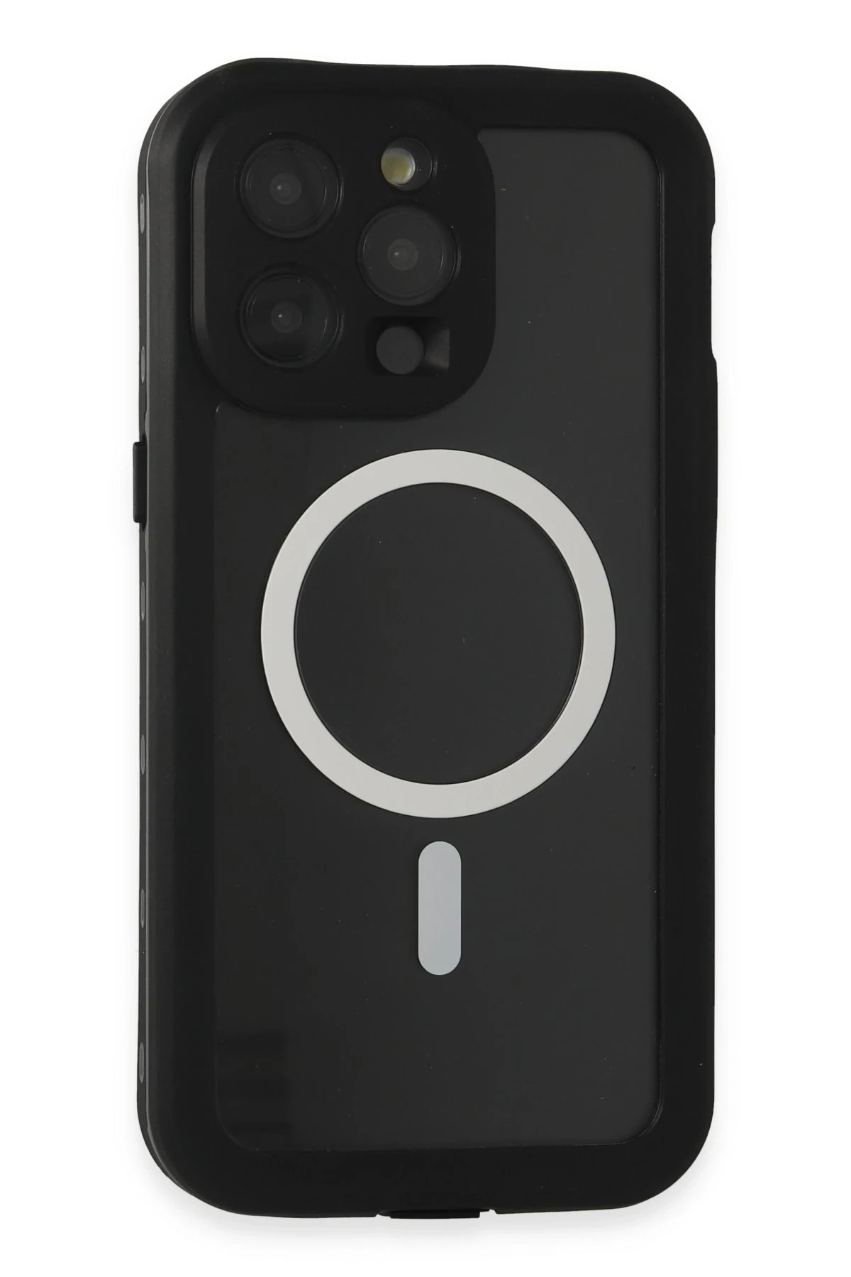 Newface Apple iPhone 15 Pro Kılıf Red Pepper Magneticsafe Su Geçirmez Kılıf - Siyah-Gri
